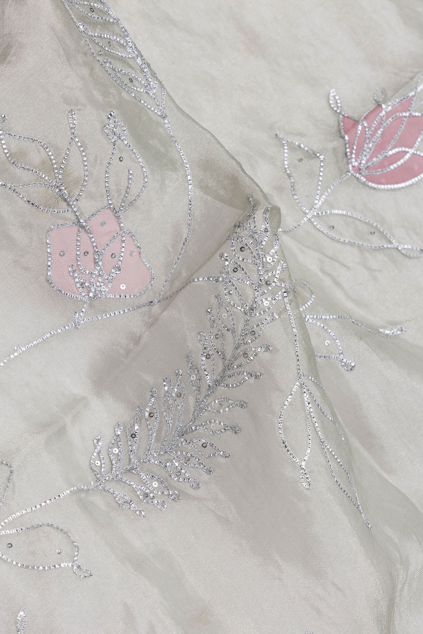 Grey Organza Silk Saree - Image 2