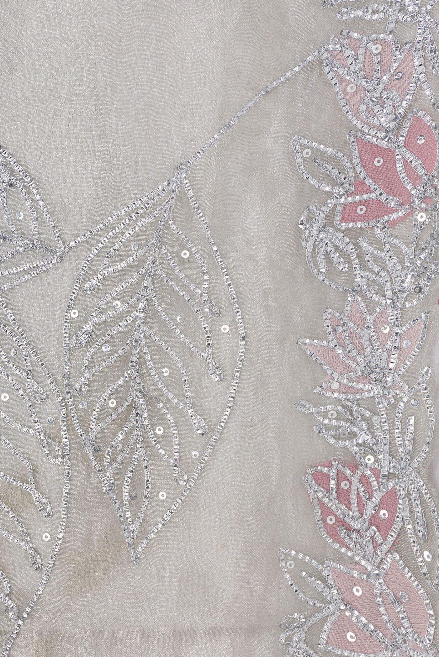 Grey Organza Silk Saree - Image 3