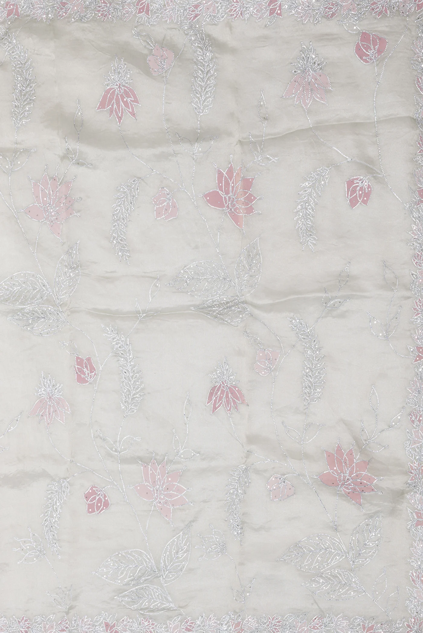 Grey Organza Silk Saree - Image 7
