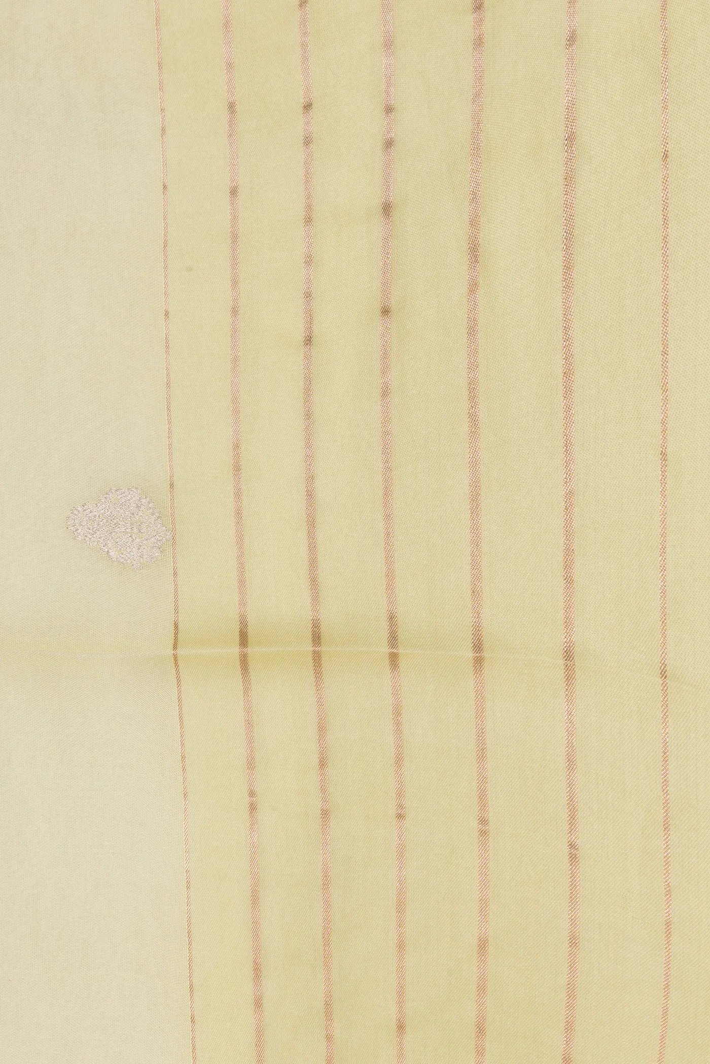 Lemon Yellow Organza Silk Saree - Image 3