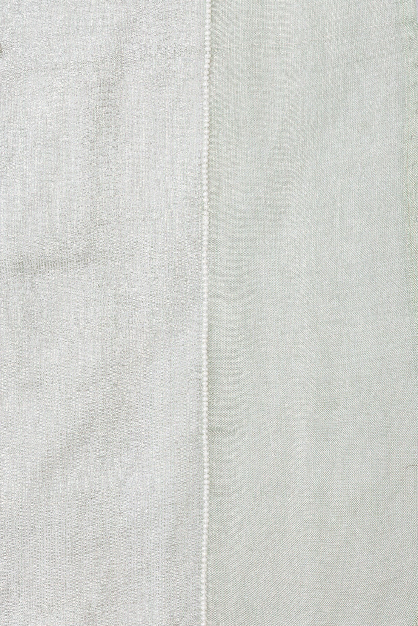Sage Green Dual Tone Organza Silk Saree - Image 3