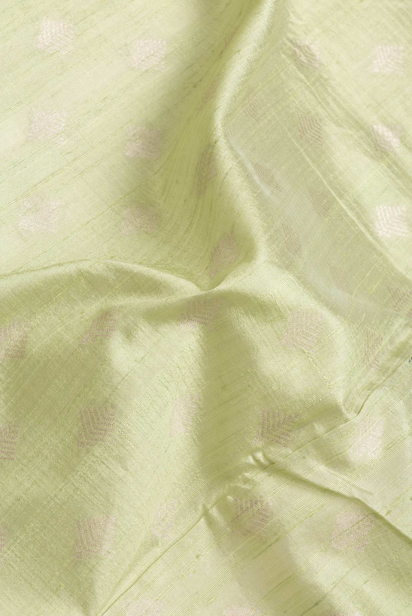 Pista Green Banarasi Raw Silk Saree - Image 2