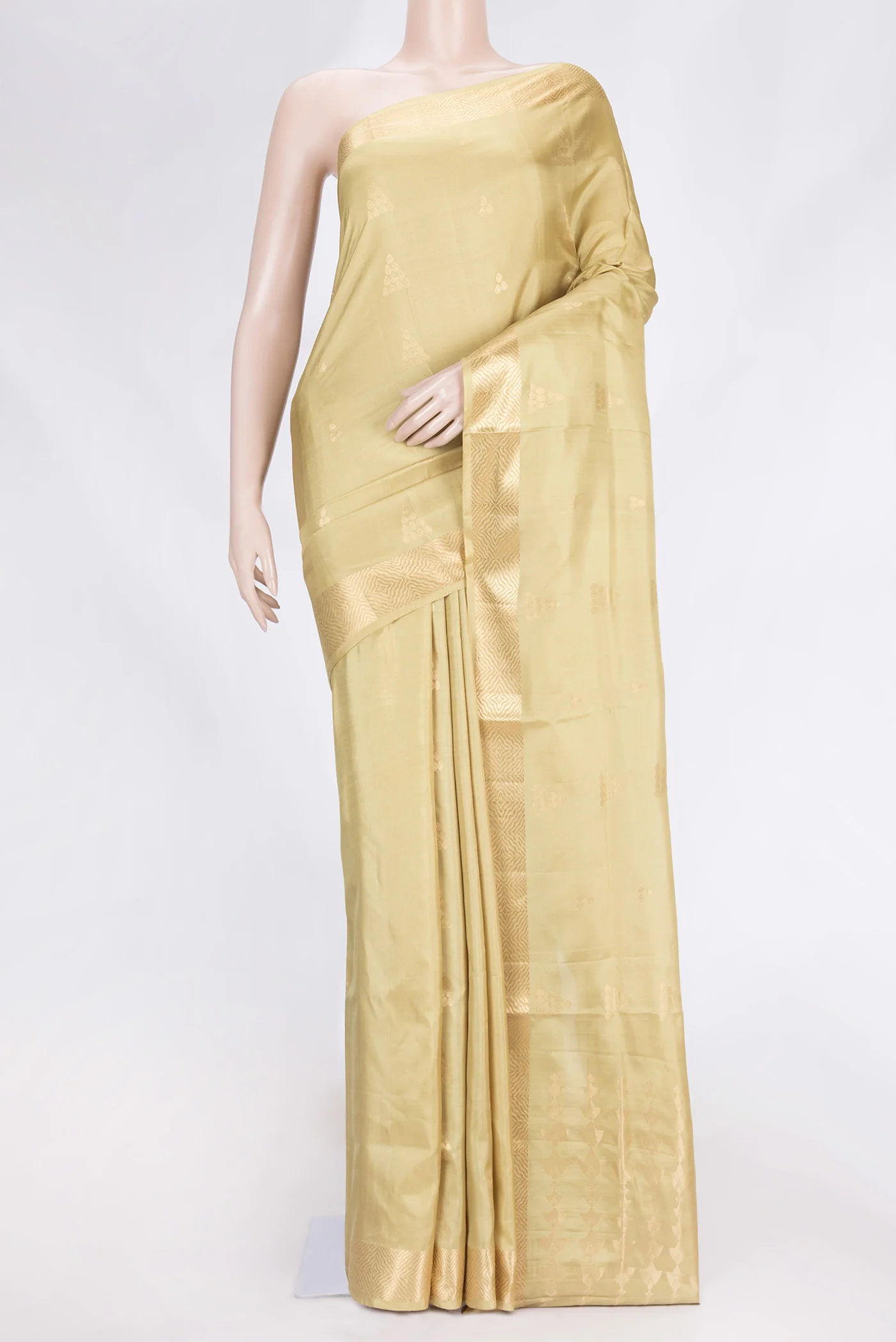 Beige Soft Silk Saree