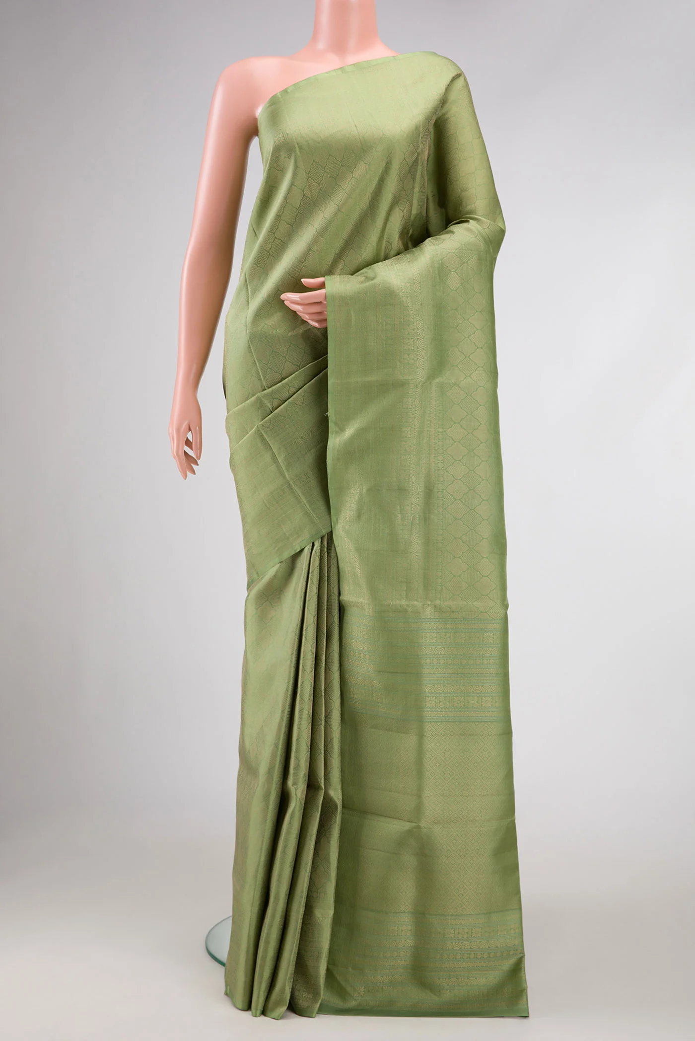 Sage Green Soft Silk Saree