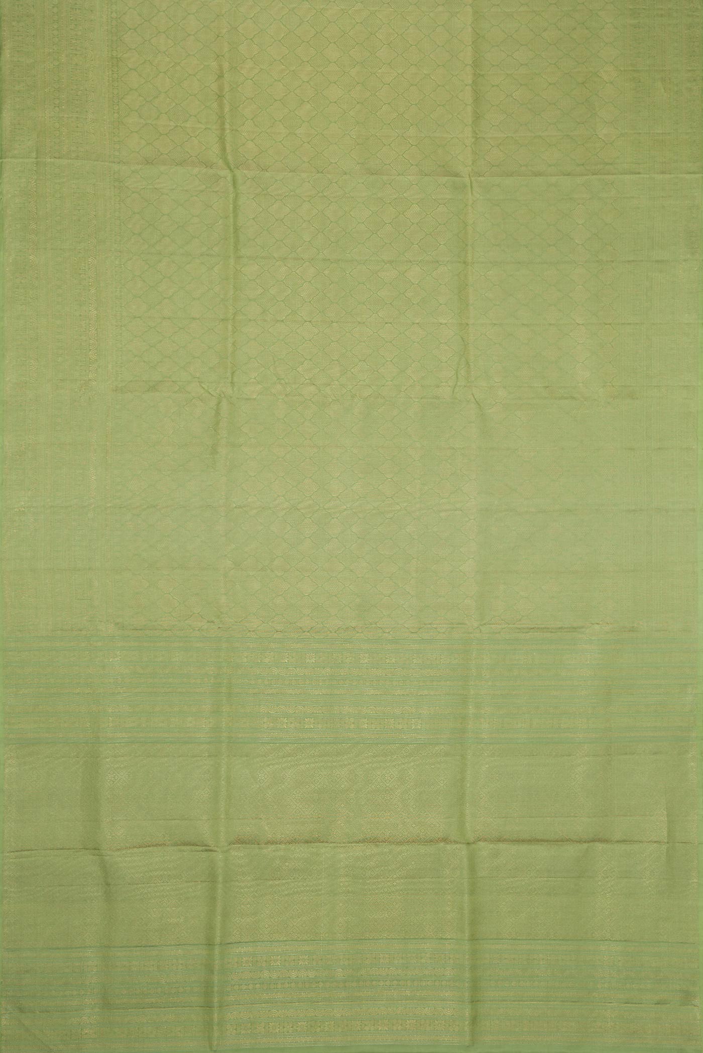Sage Green Soft Silk Saree - Image 6