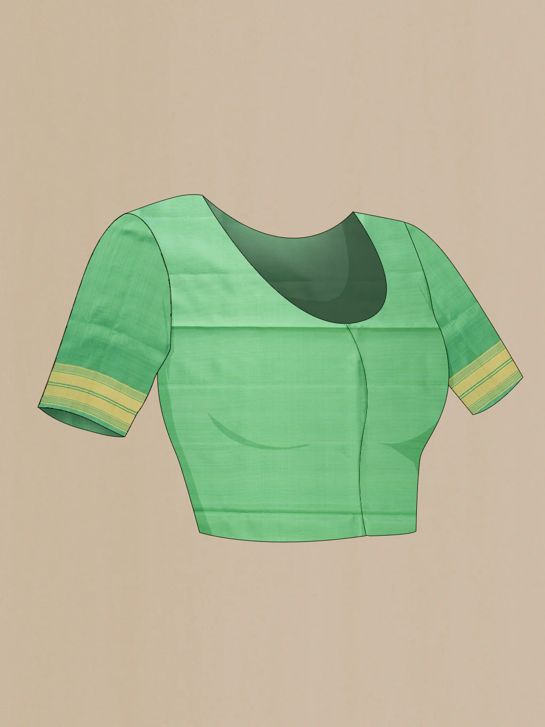 Green Soft Silk Saree - Image 4