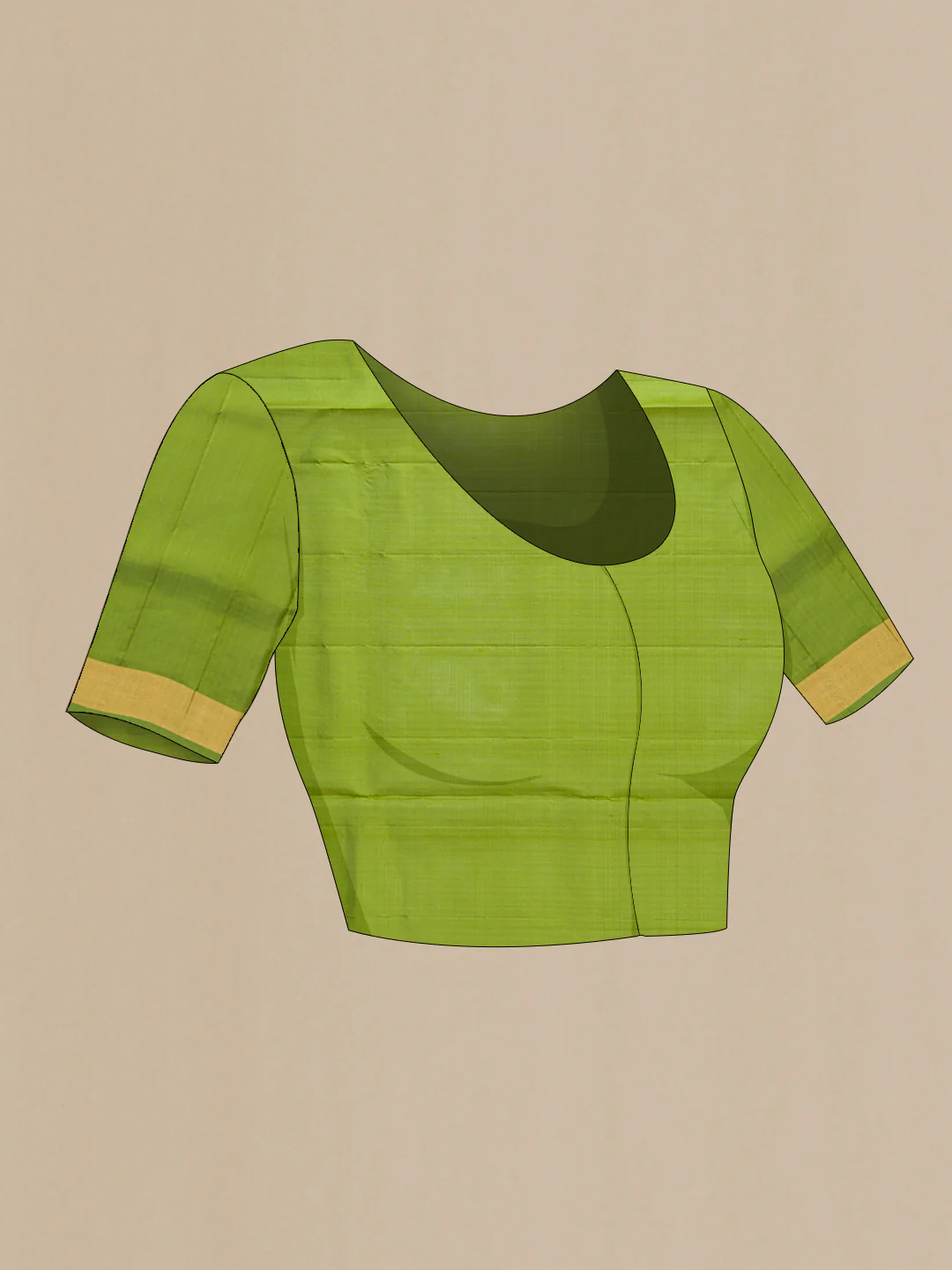 Green Soft Silk Saree - Image 4