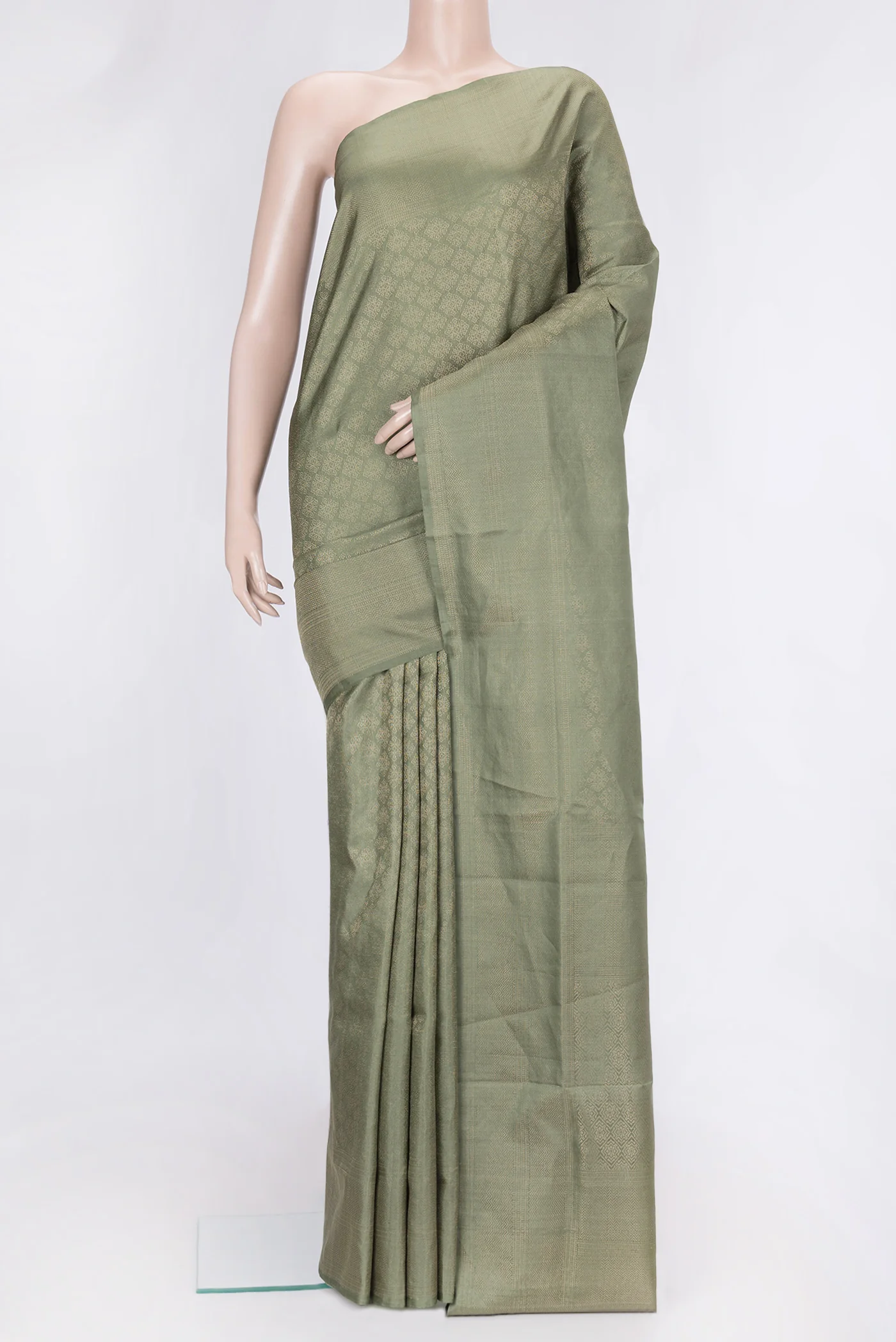 Sage Green Soft Silk Saree
