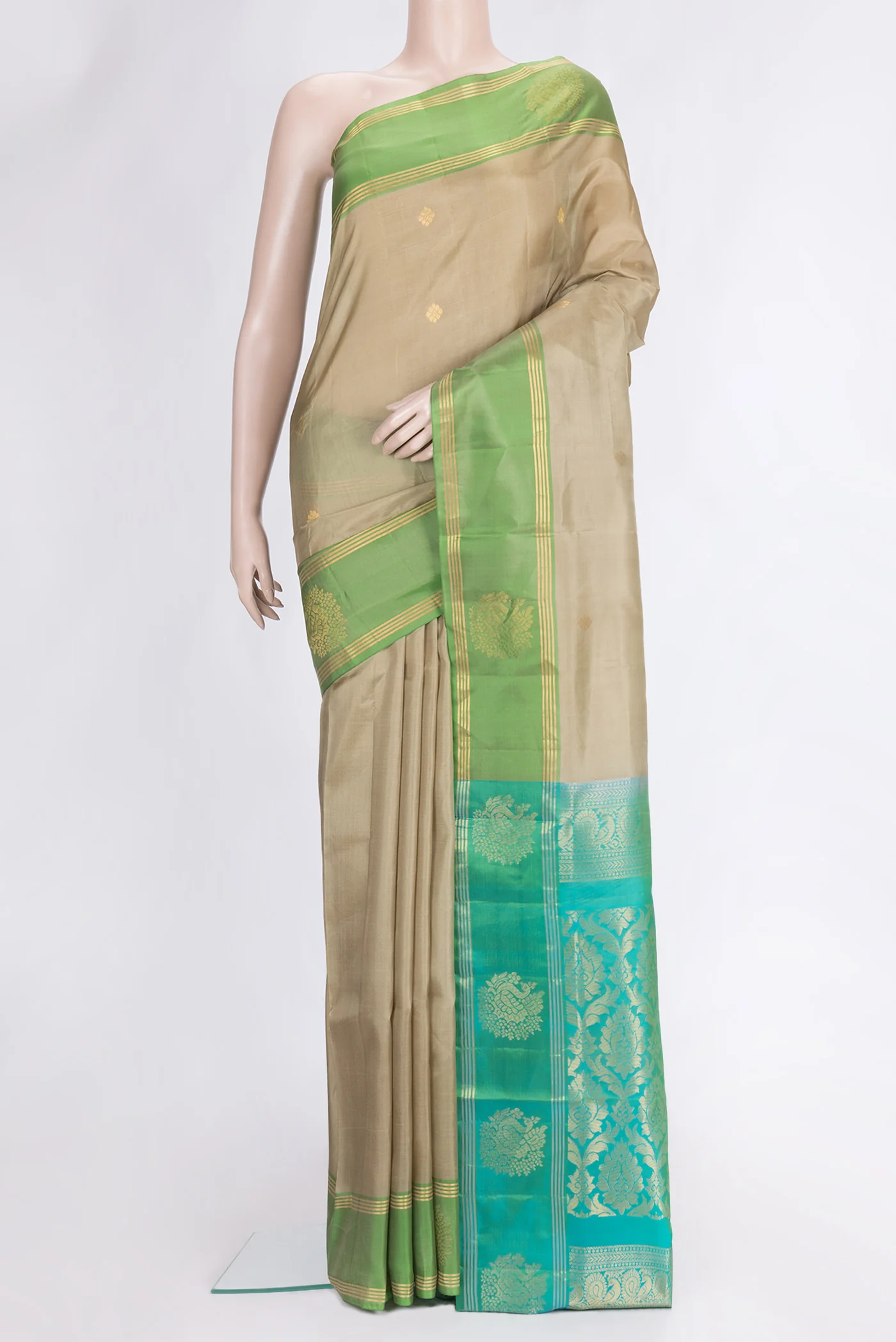 Beige Soft Silk Saree