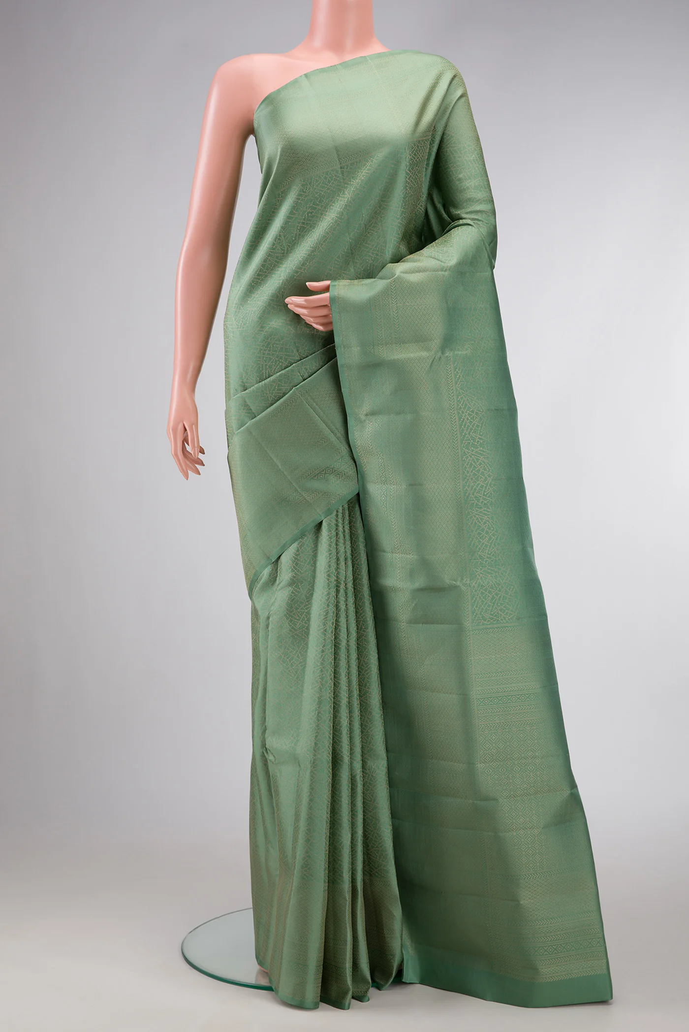 Sage Green Soft Silk Saree