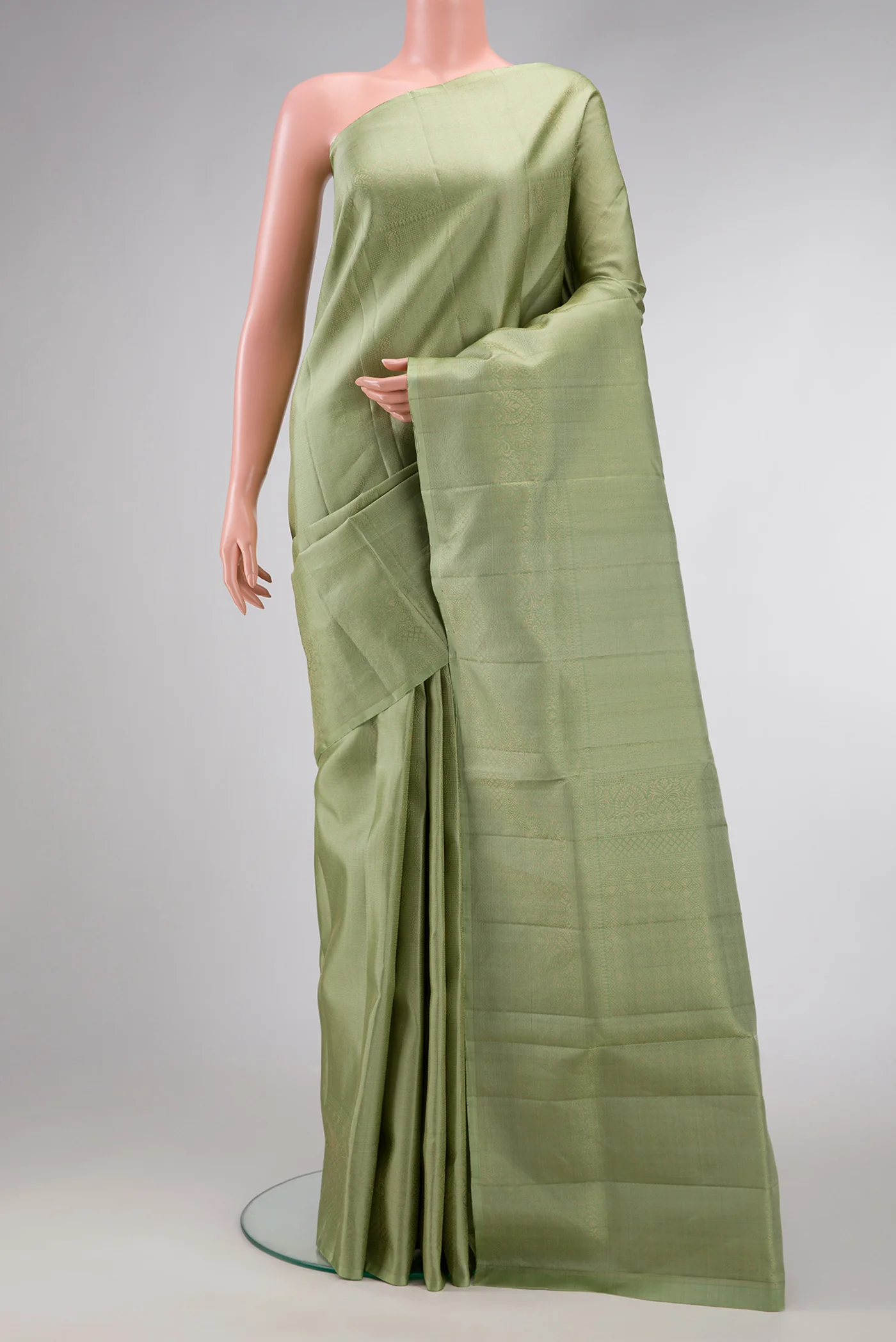 Sage Green Soft Silk Saree