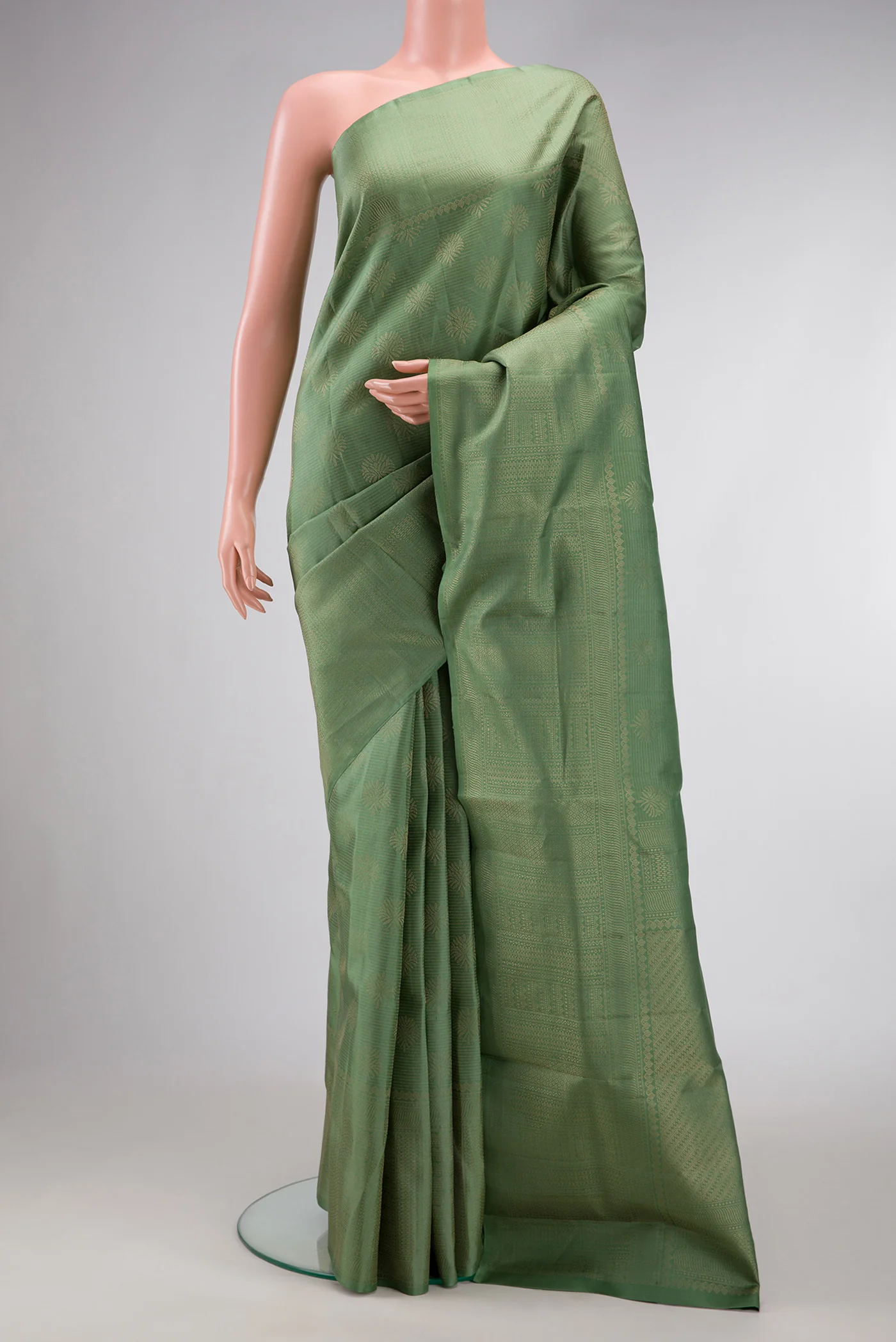Sage Green Soft Silk Saree