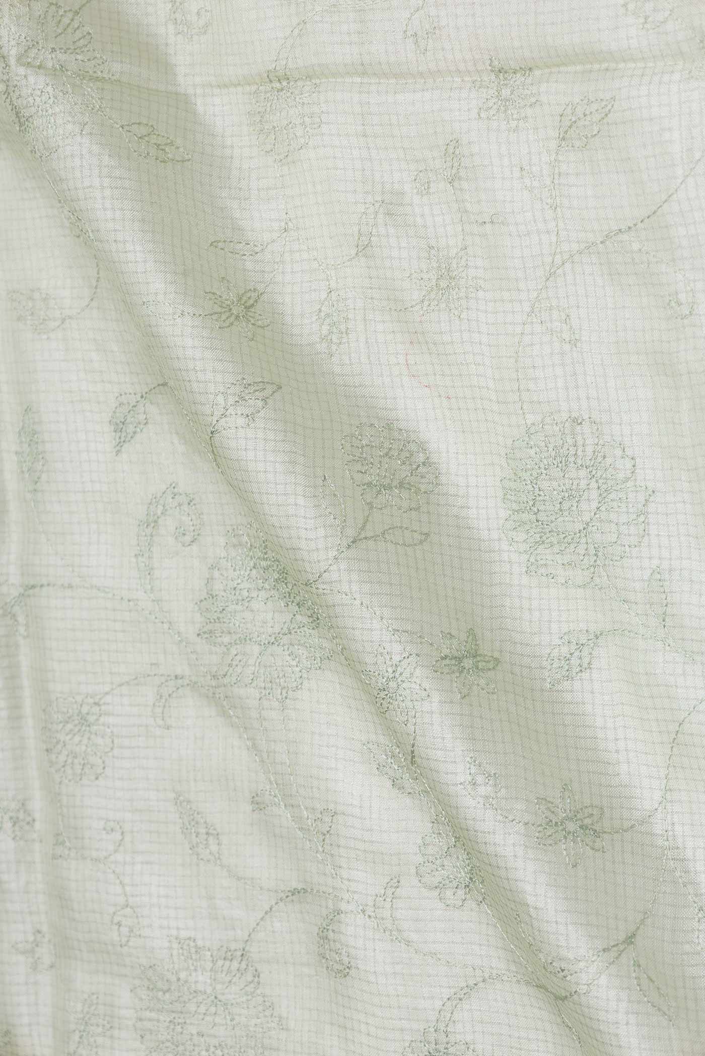 Pista Green Dual Tone Tussar Saree - Image 2