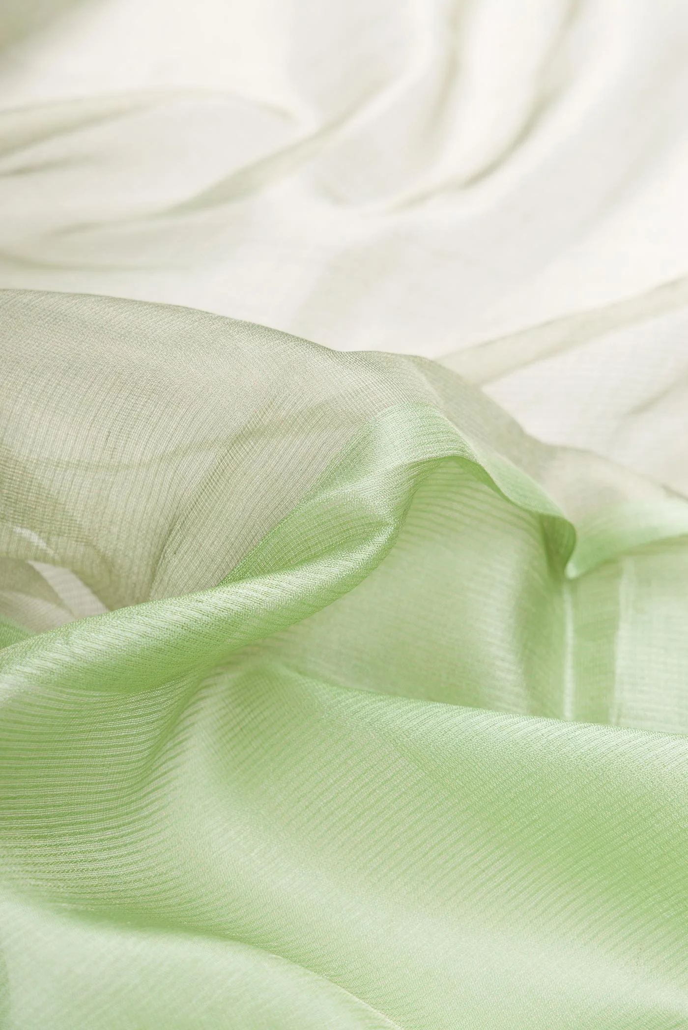Pista Green Dual Tone Tussar Silk Saree - Image 2
