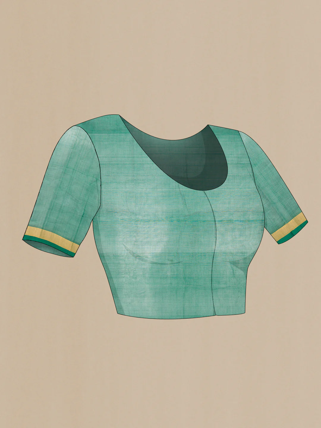 Pista Green Uppada Cotton Saree - Image 2