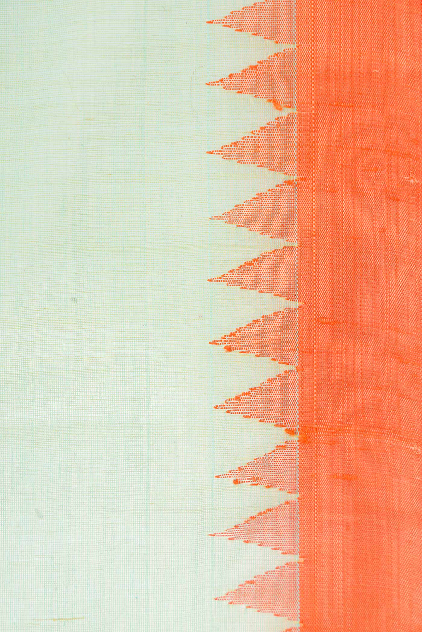 Pure Silk Pure Zari Sea Green Uppada Saree - Image 3