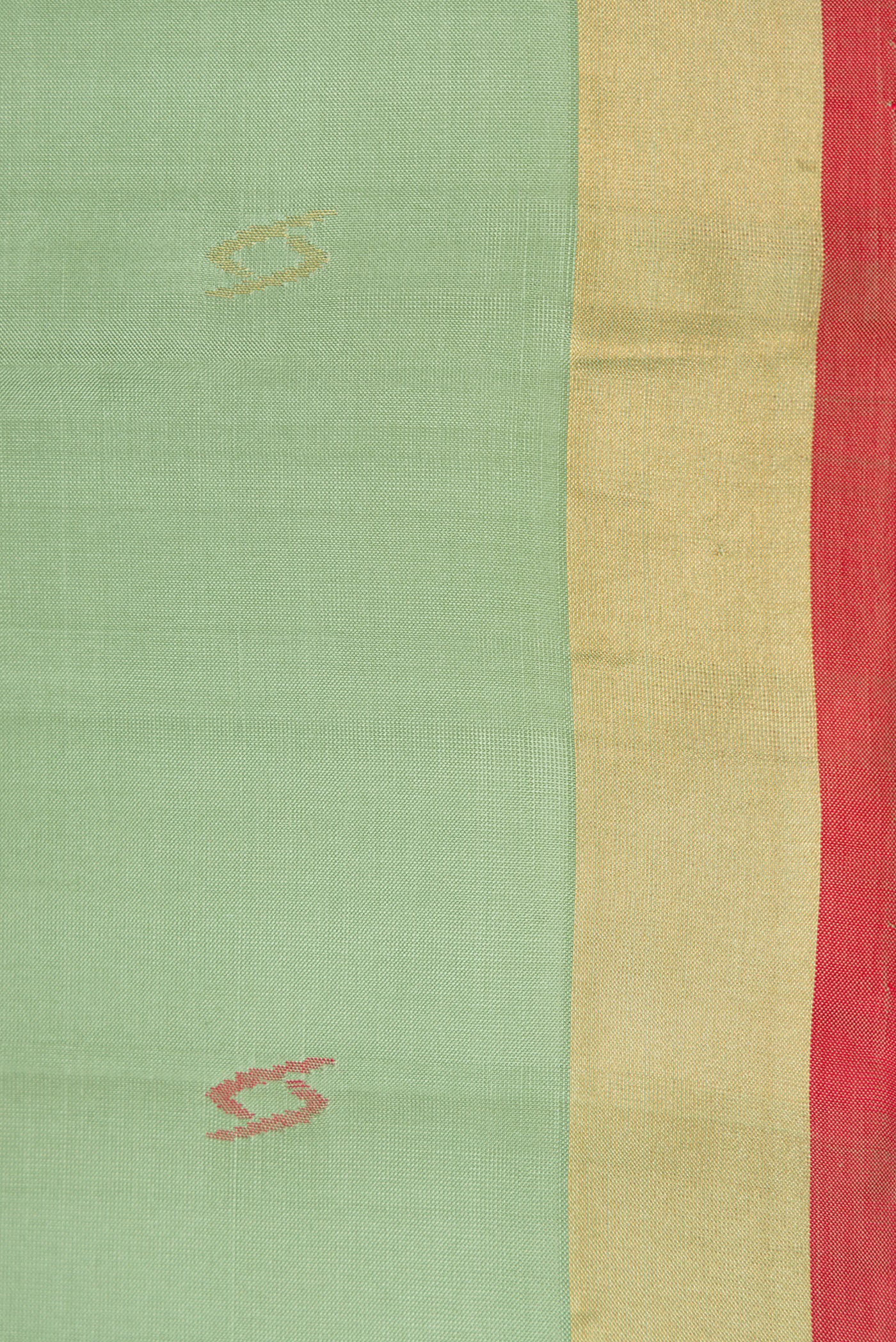 Sage Green Dual Tone Uppada Silk Saree - Image 3