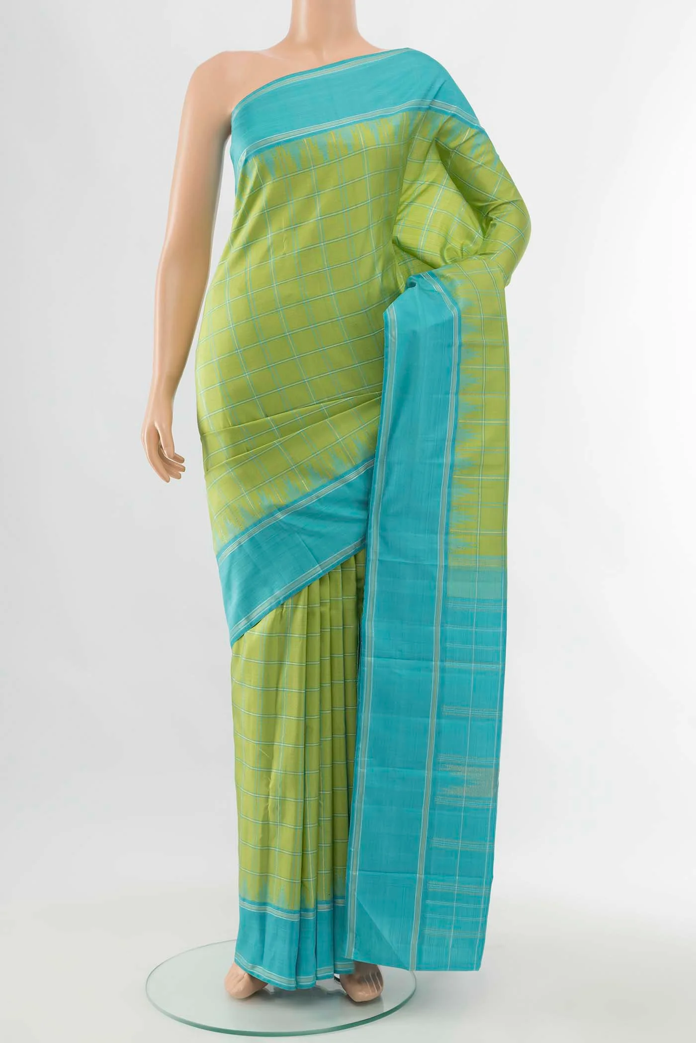 Pista Green Kanjivaram Silk Saree