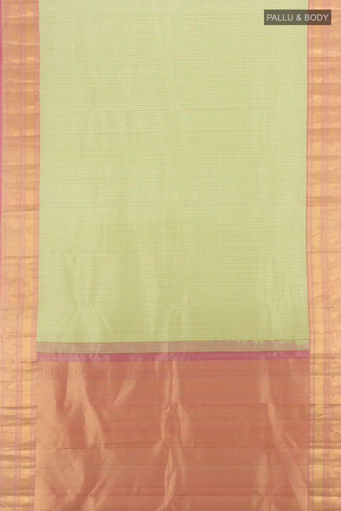 Pista Green Kanchipuram Silk Saree - Image 5