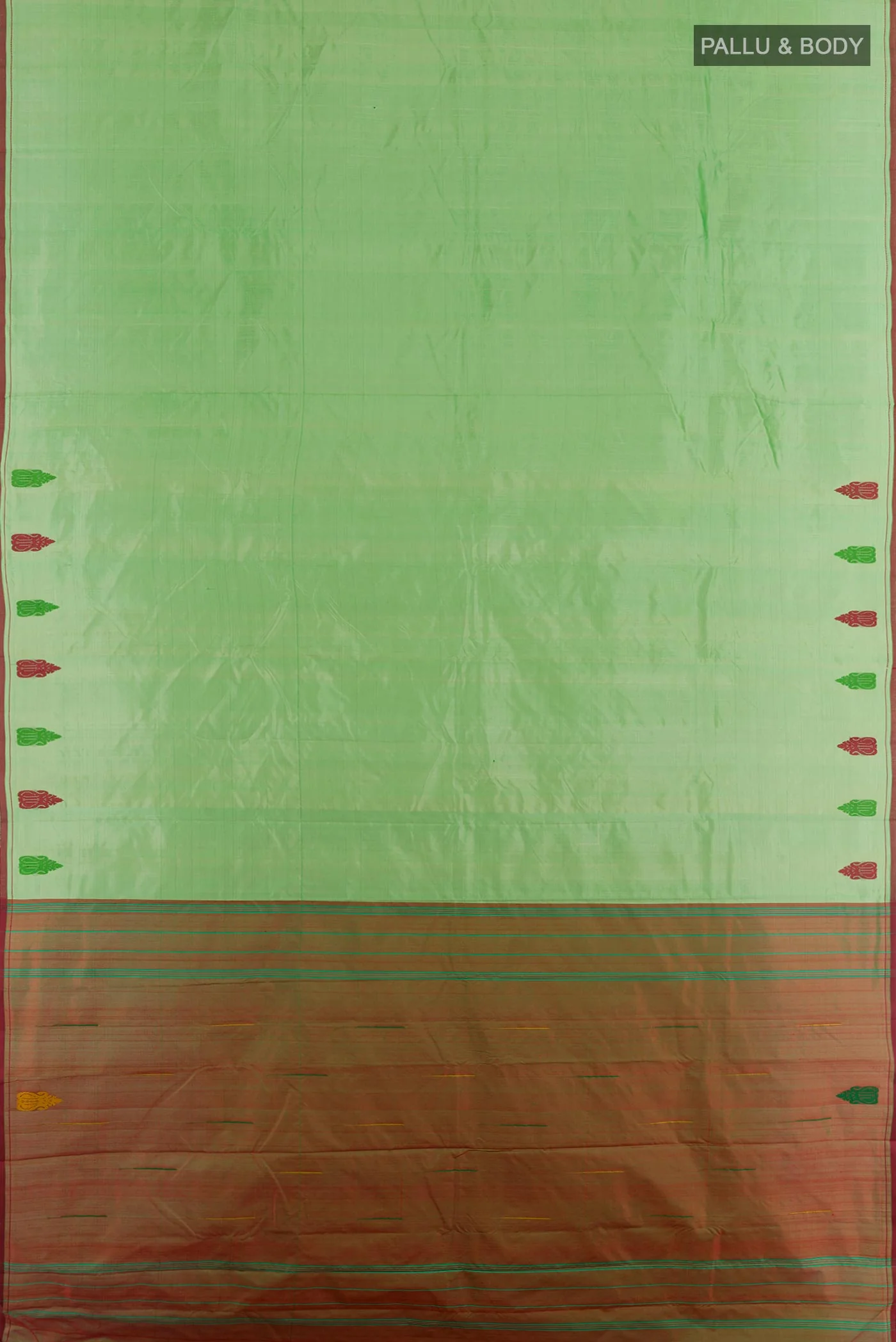 Pista Green Kanchipuram Silk Saree - Image 3
