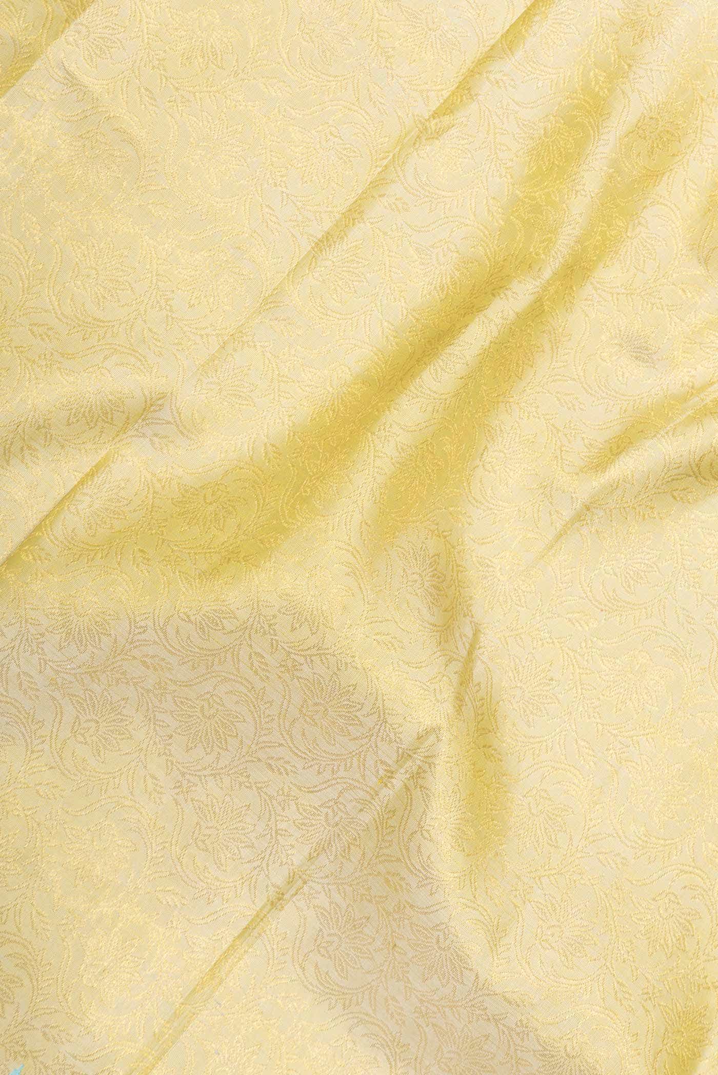 Pure Silk Pure Zari Pista Green Kanchipuram Saree - Image 3