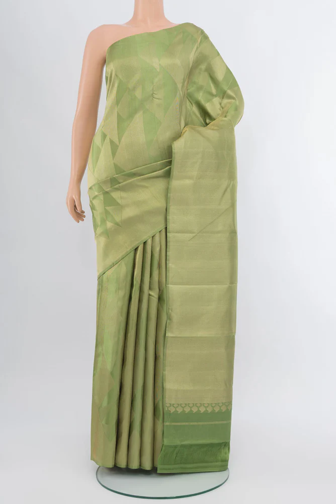 Sage Green Kanjivaram Silk Saree