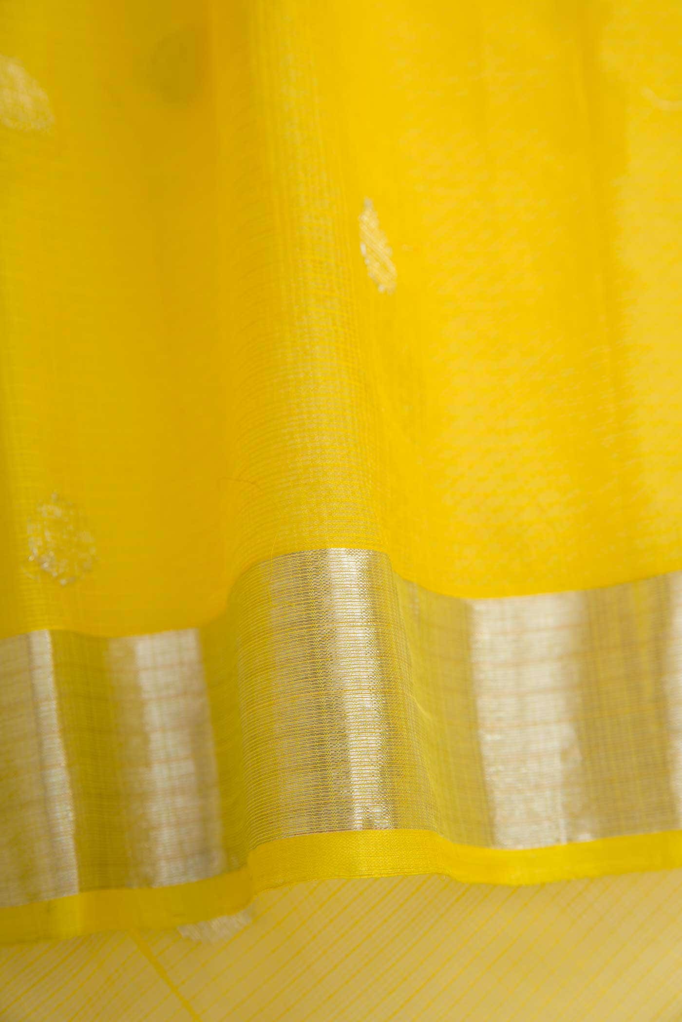 Pista Green Kota Silk Saree - Image 6