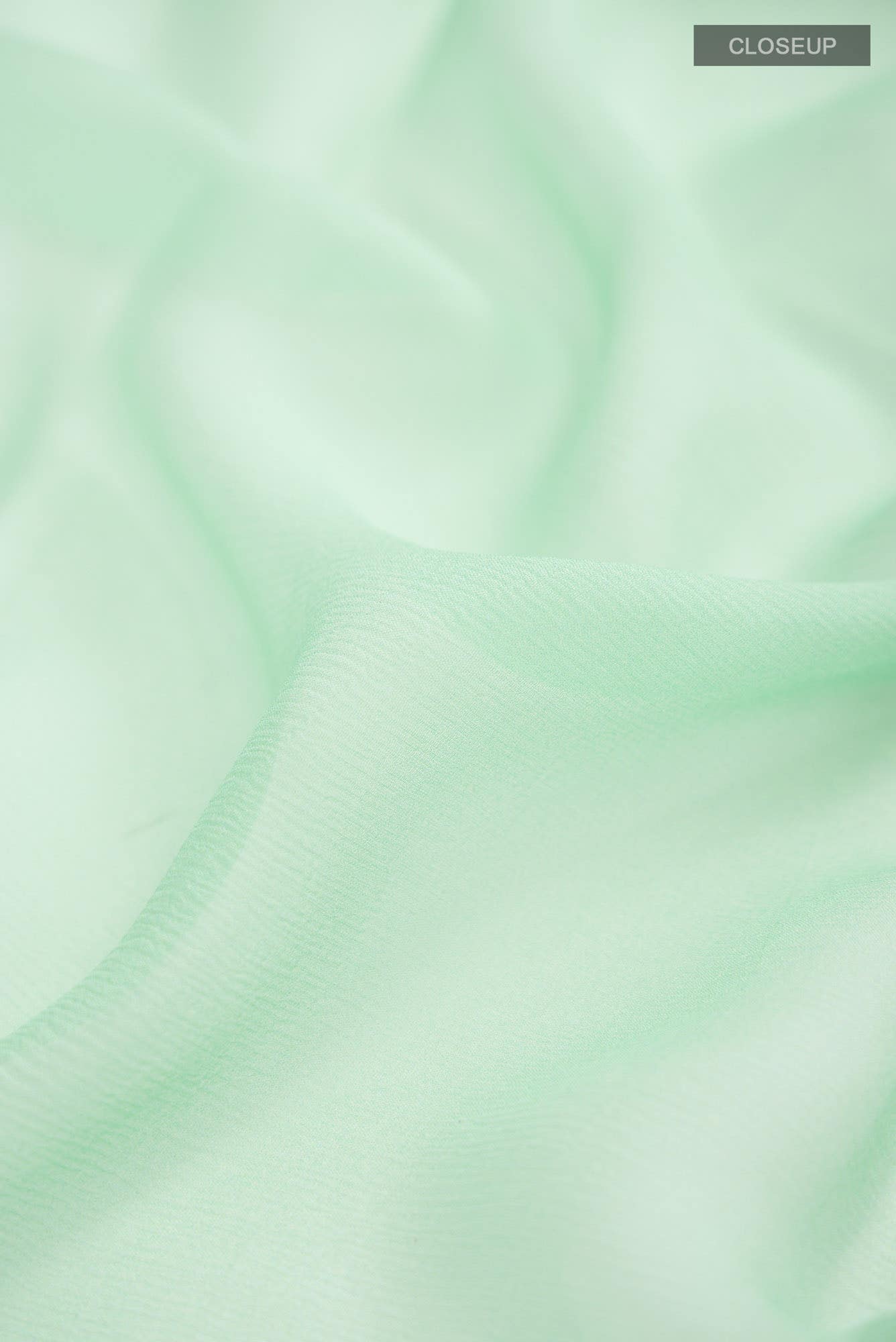 Pista Green Mysore Chiffon Saree - Image 2