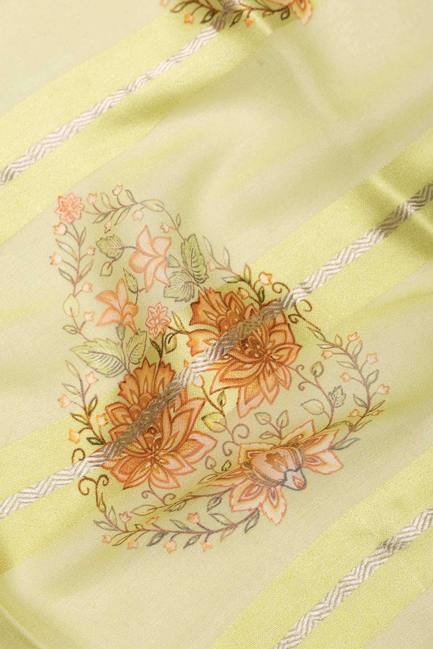 Pista Green Mysore Georgette Saree - Image 3