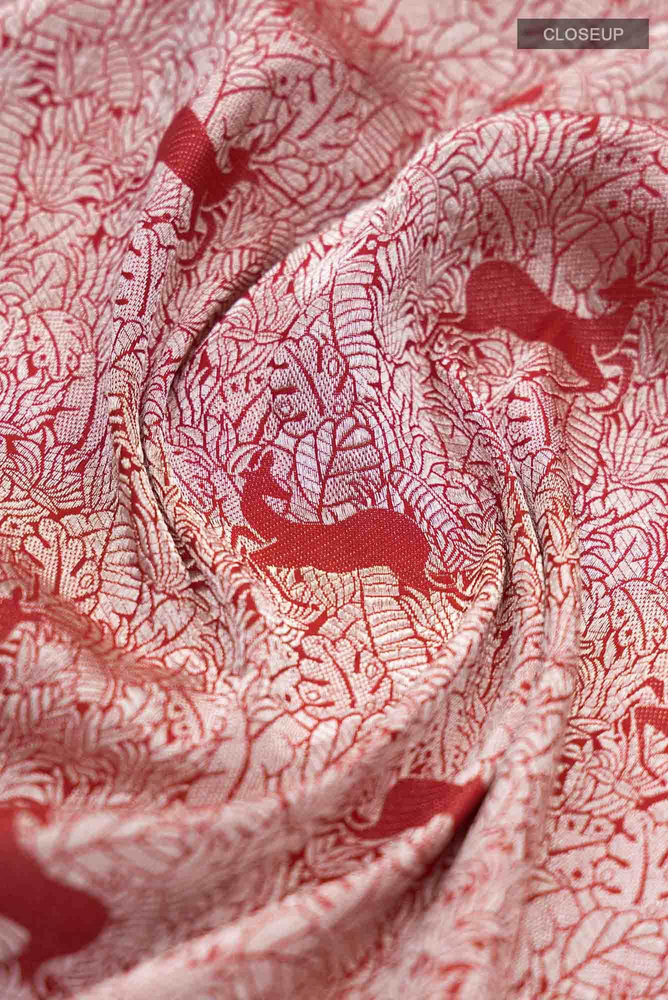 Prance-Red Banarasi Silk Saree - Image 3