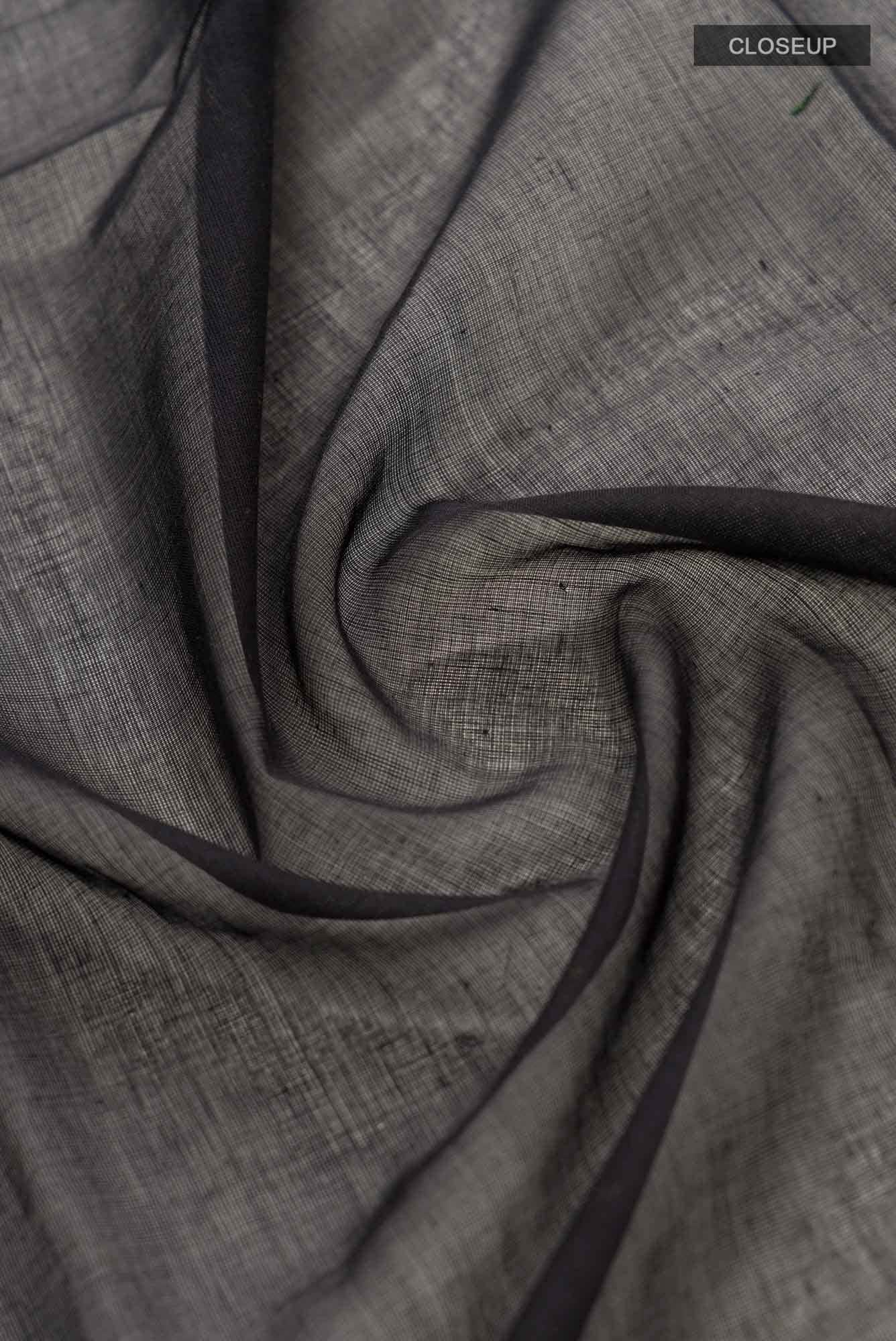 Priyambada-Black Bengal Cotton Saree - Image 3