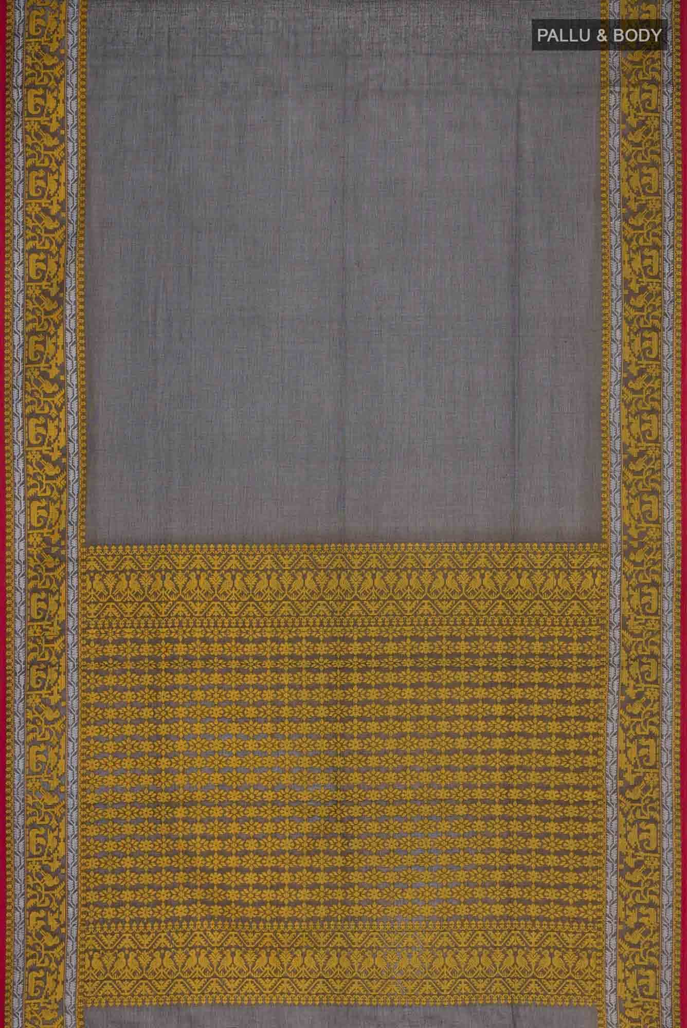Priyambada-Black Bengal Cotton Saree - Image 4