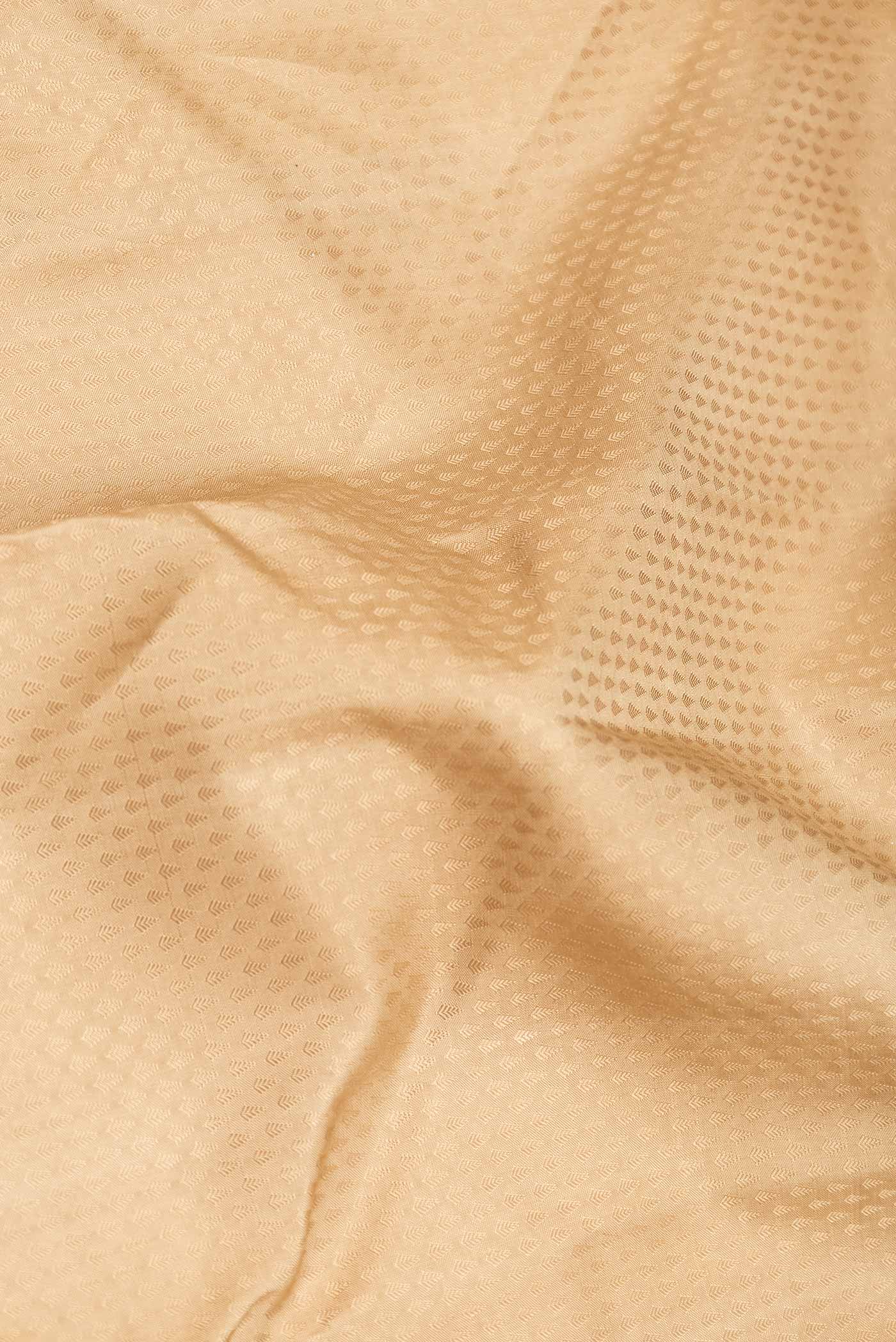 Pure Silk Pure Zari Beige Dual Tone Kanchipuram Saree - Image 2