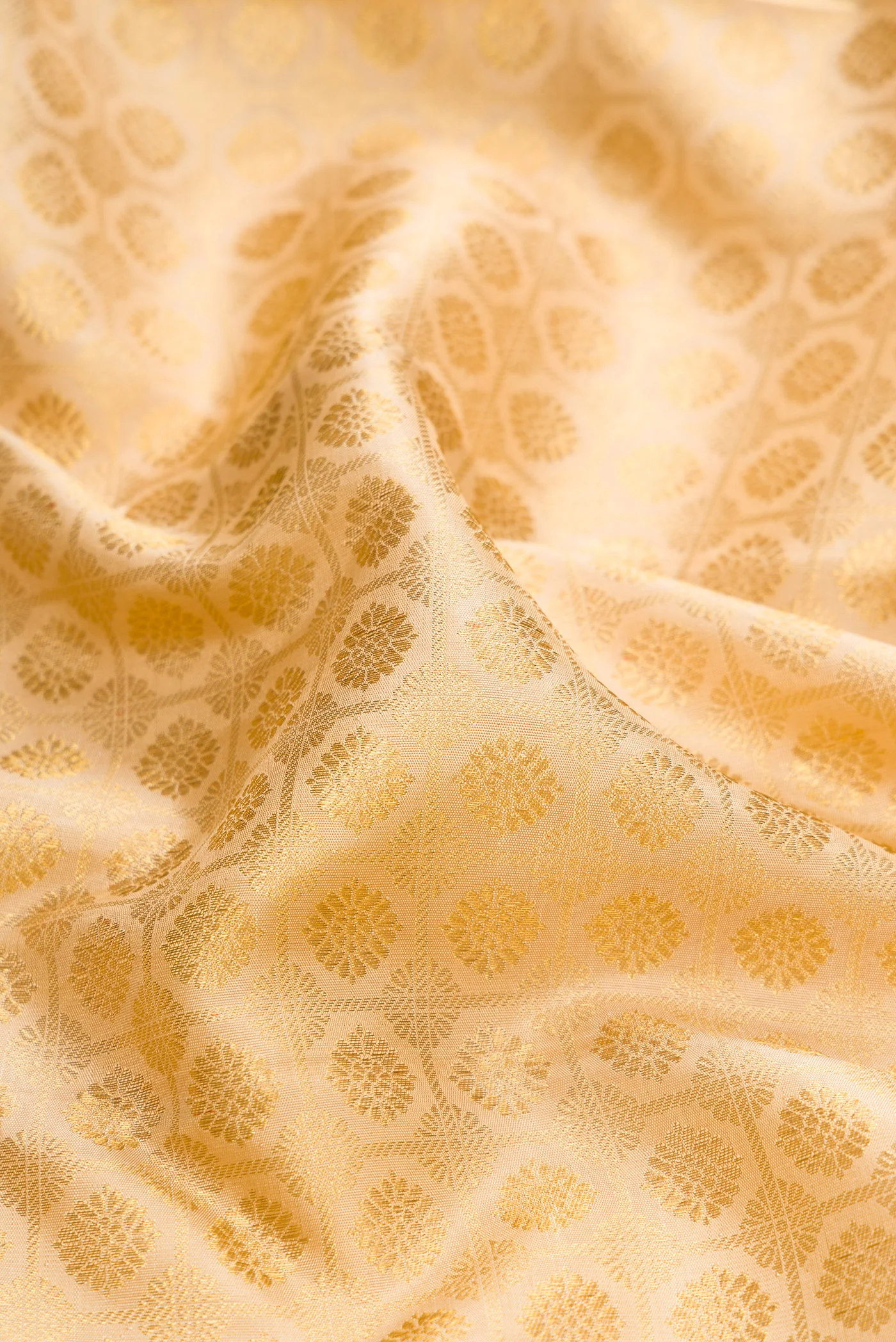 Pure Silk Pure Zari Sandal Kanjivaram Saree - Image 2