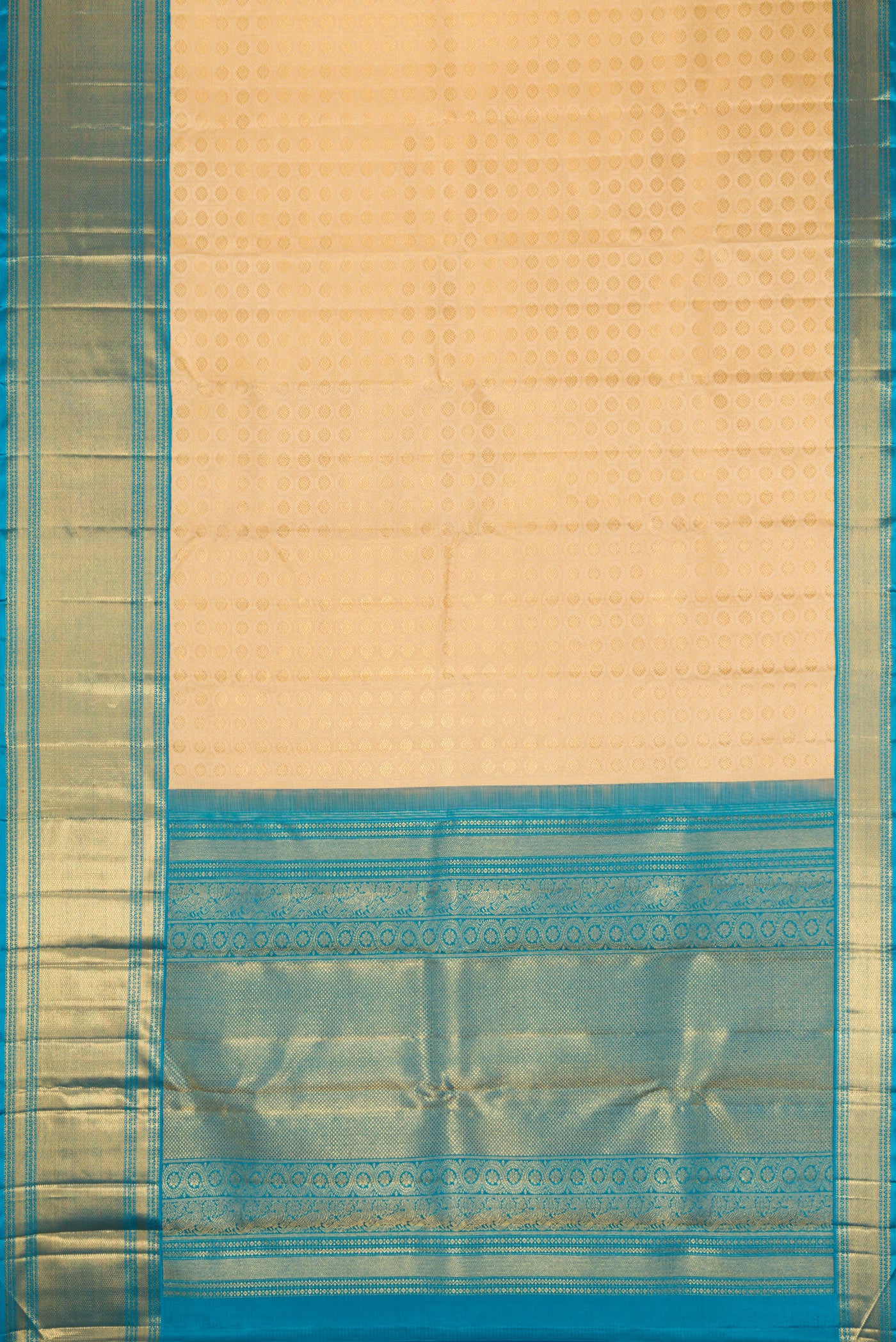 Pure Silk Pure Zari Sandal Kanjivaram Saree - Image 6
