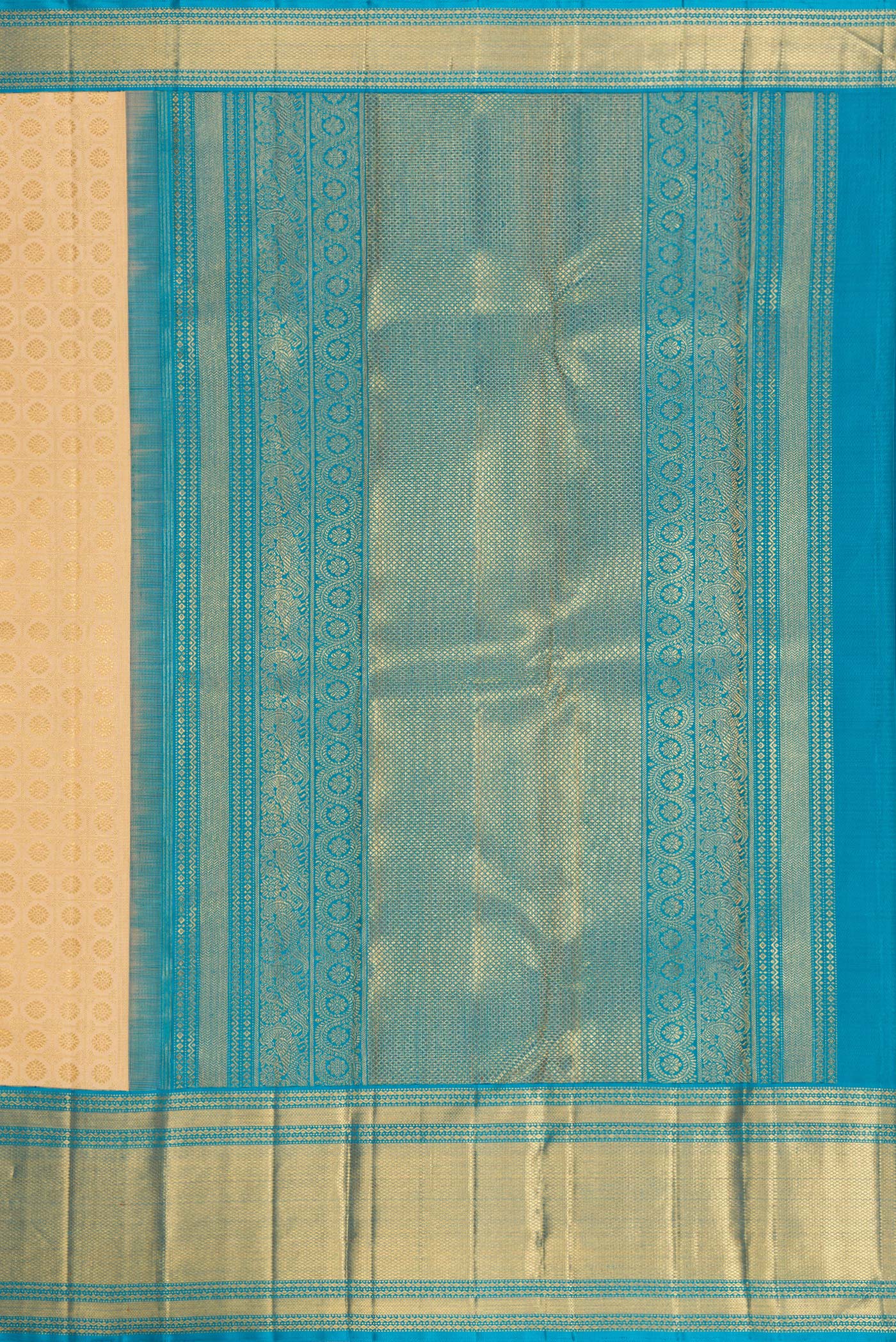 Pure Silk Pure Zari Sandal Kanjivaram Saree - Image 7