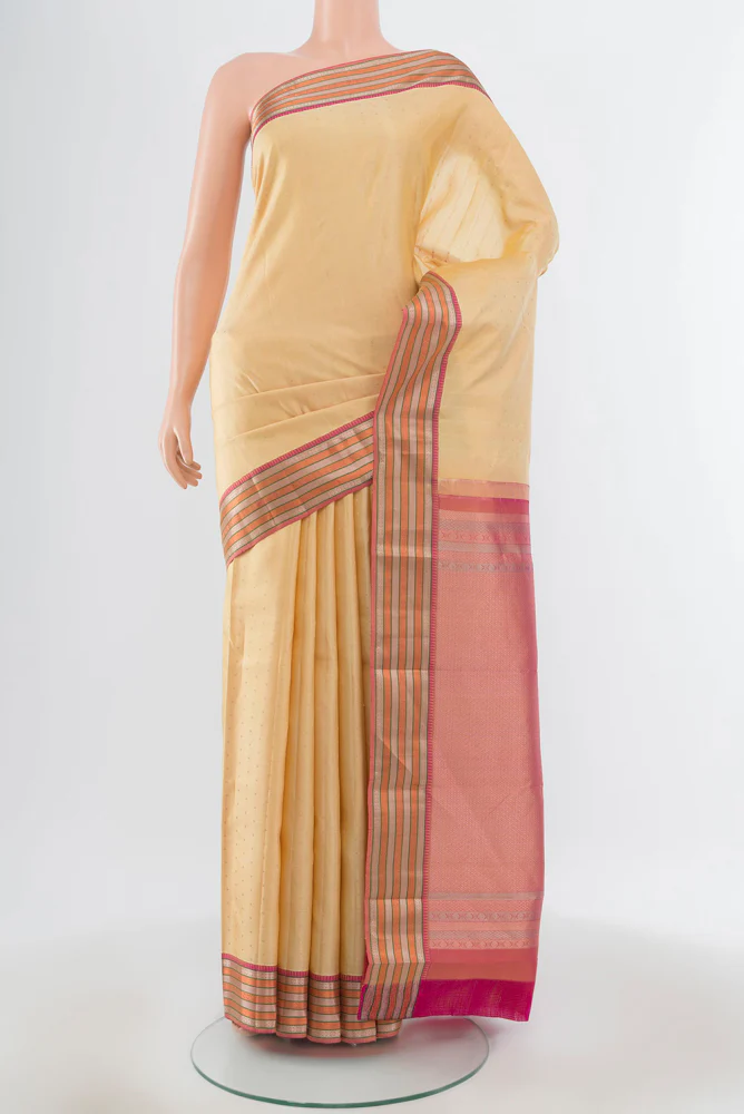 Sandal Kanchipuram Silk Saree