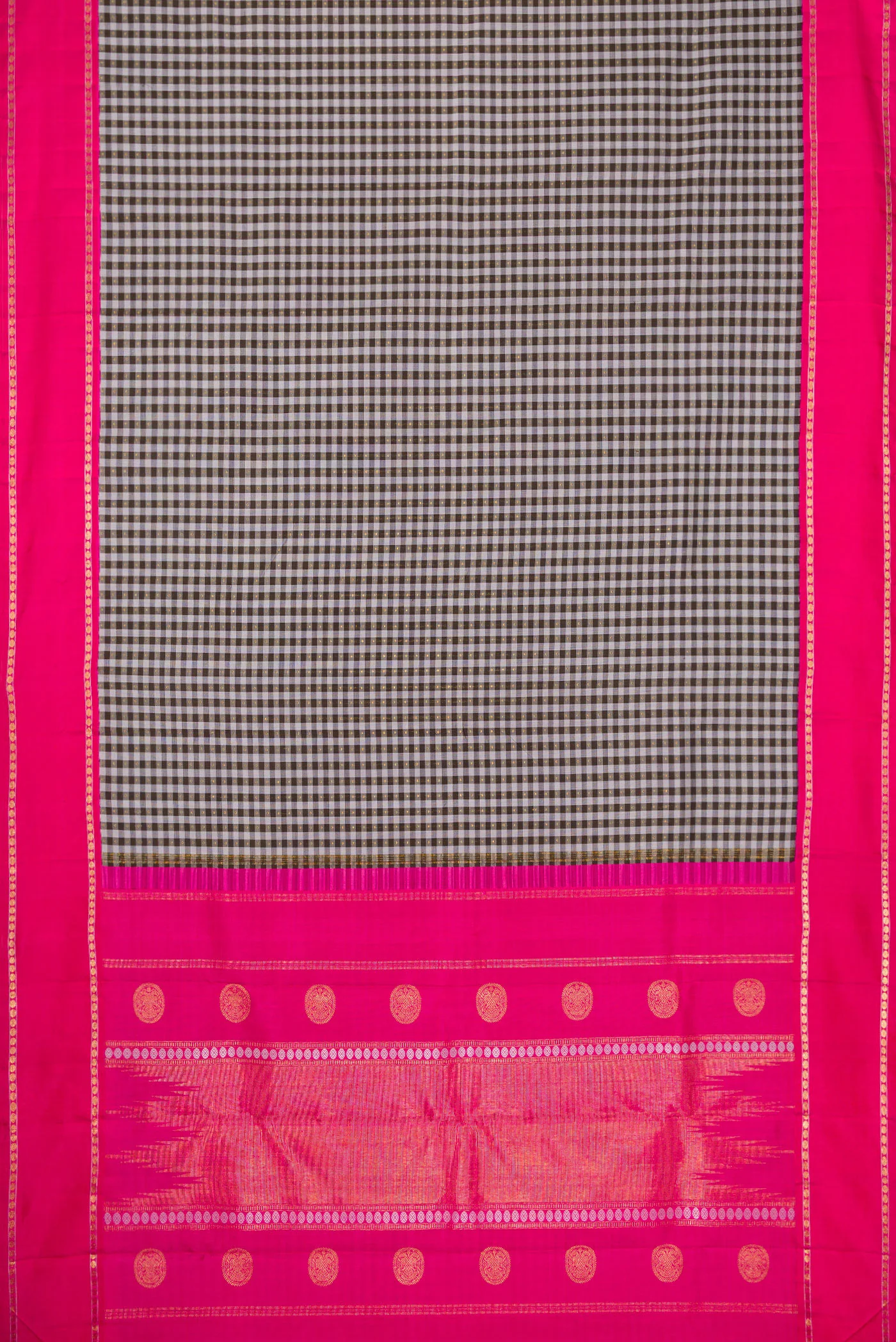 Pure Silk Pure Zari Multi Color Kanjivaram Saree - Image 6