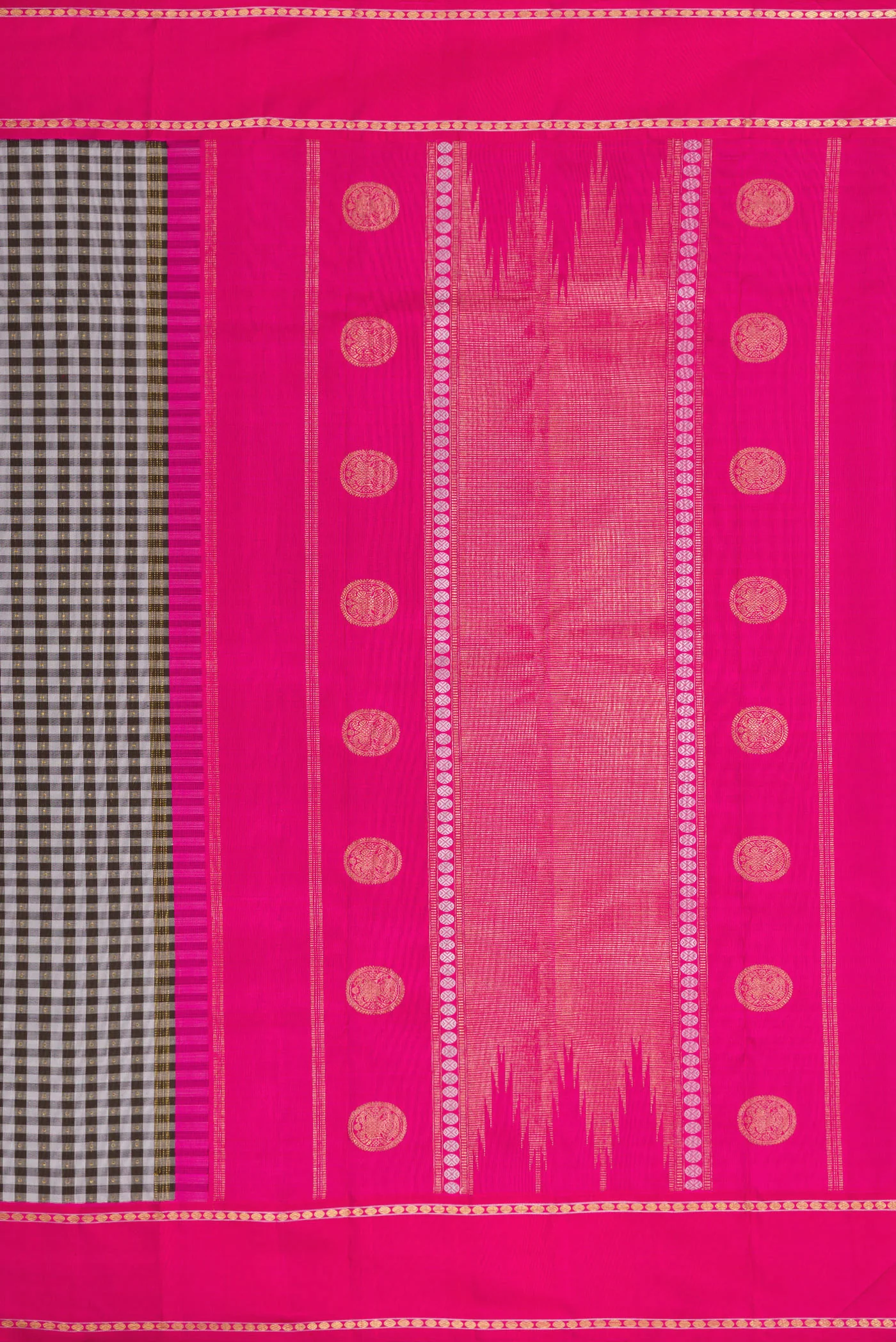 Pure Silk Pure Zari Multi Color Kanjivaram Saree - Image 7