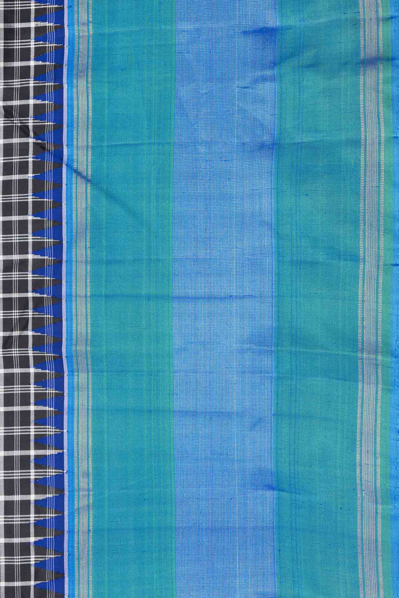 Pure Silk Pure Zari Black Dual Tone Kanjivaram Saree - Image 3
