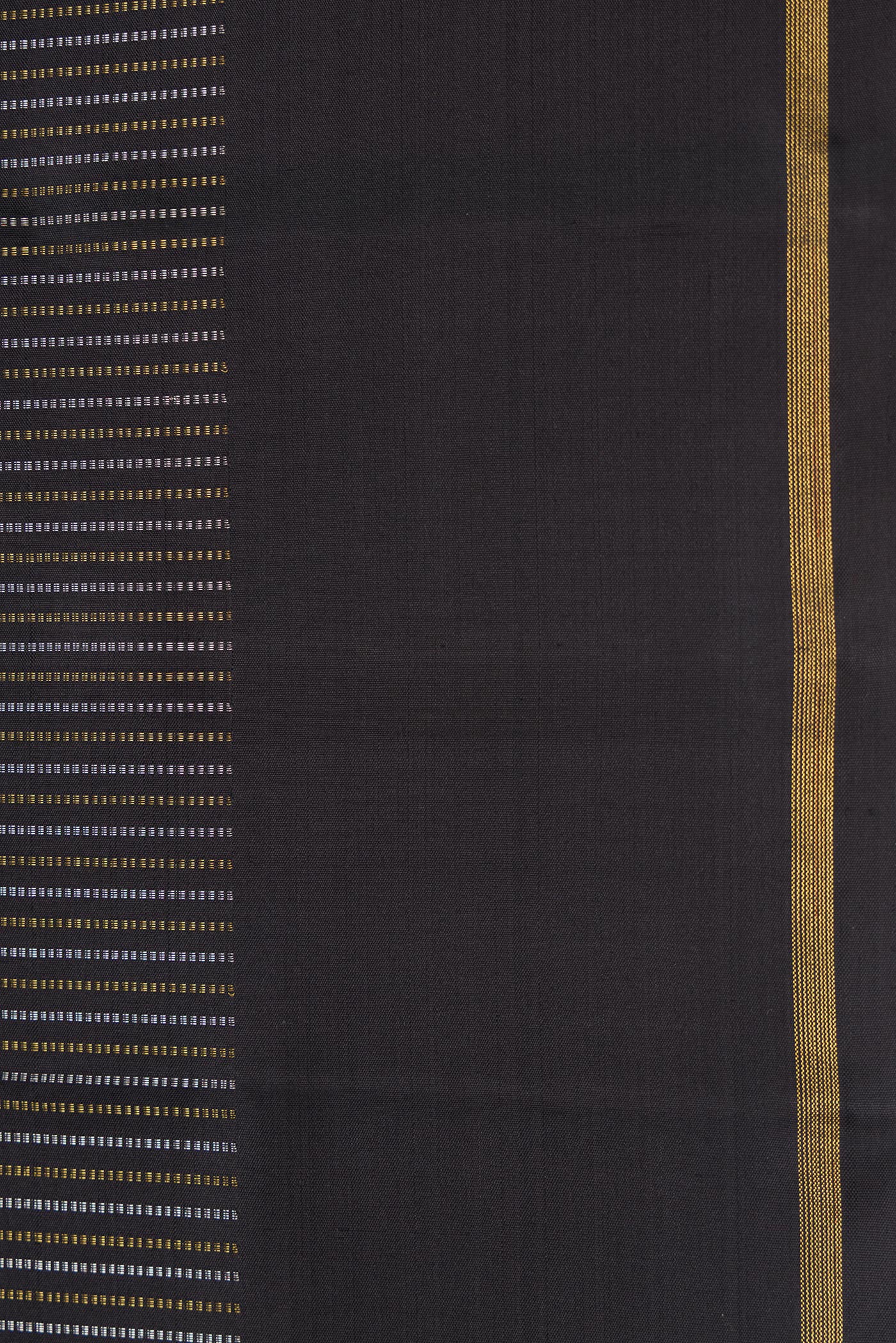 Pure Silk Pure Zari Black Kanchipuram Saree - Image 3