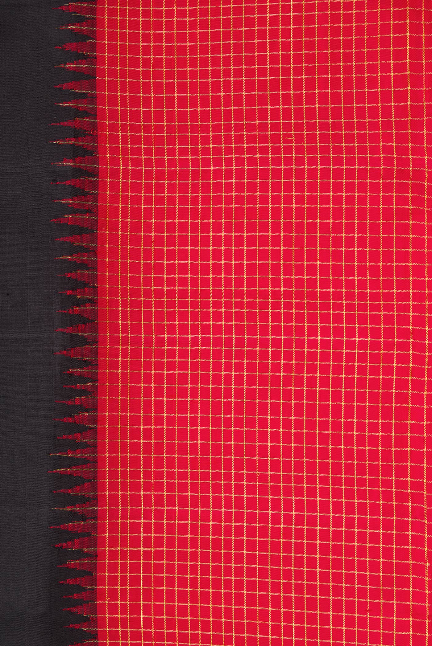 Pure Silk Pure Zari Black Kanchipuram Saree - Image 3
