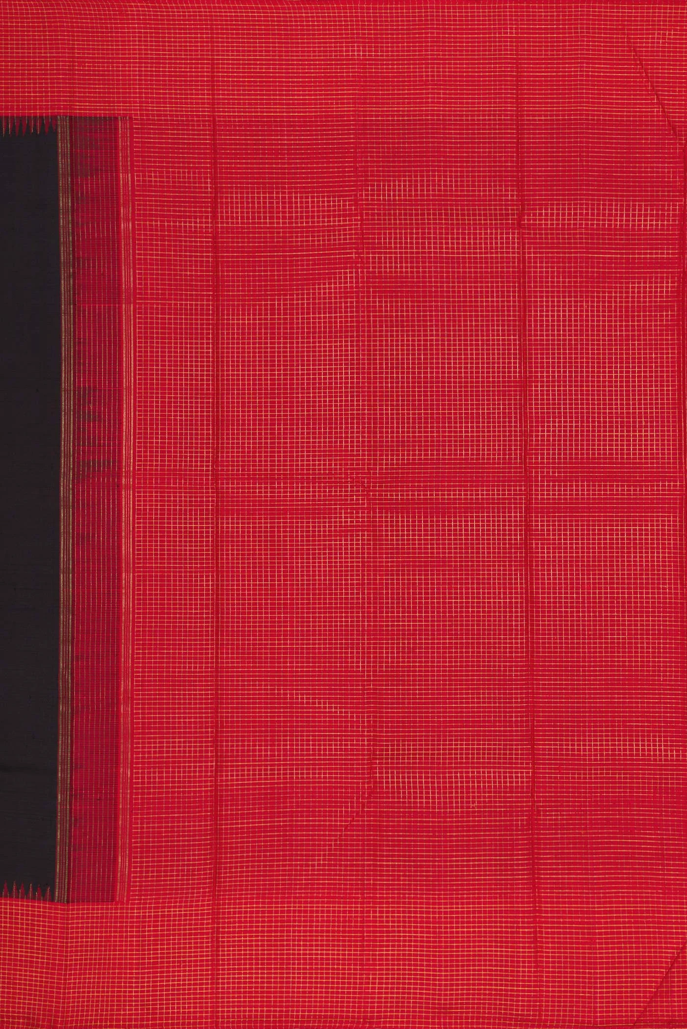 Pure Silk Pure Zari Black Kanchipuram Saree - Image 7