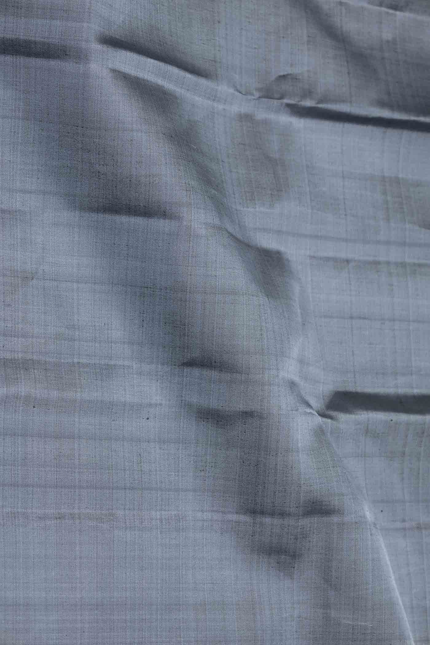Grey Kanjivaram Silk Saree - Image 2