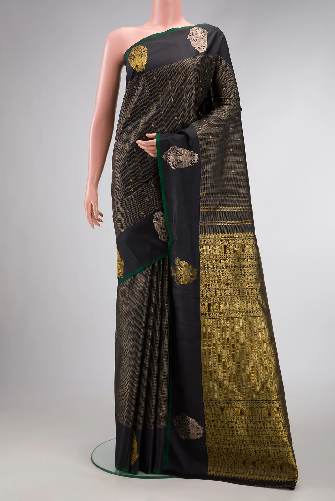 Black Kanjivaram Silk Saree