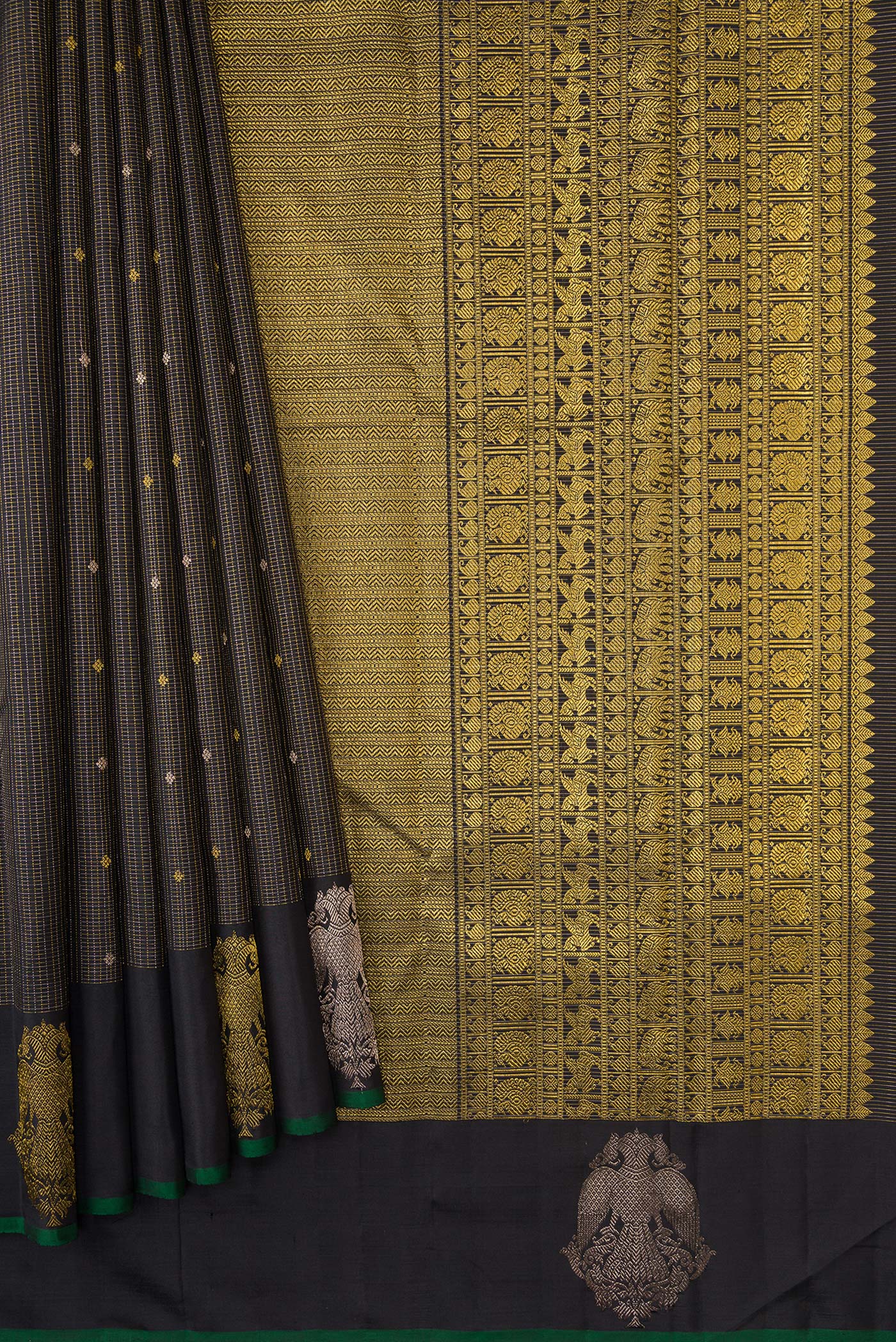 Black Kanjivaram Silk Saree - Image 4