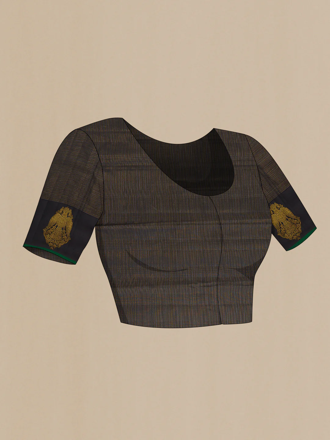 Black Kanjivaram Silk Saree - Image 5