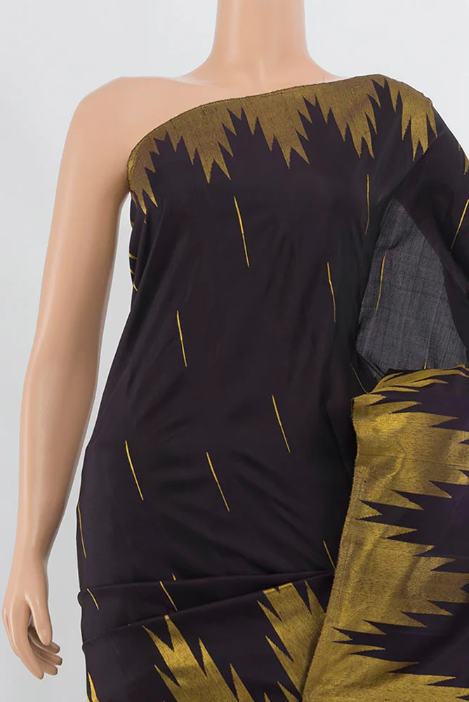 Black Kanjivaram Silk Saree - Image 2