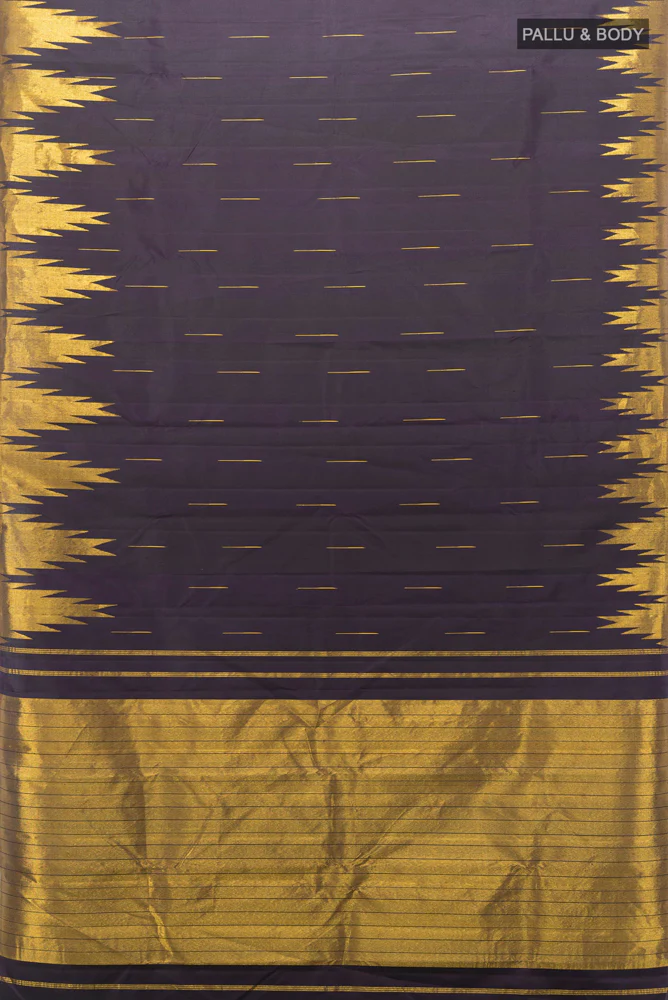 Black Kanjivaram Silk Saree - Image 5