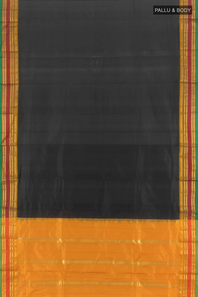 Black Narayanpet Silk Saree - Image 5